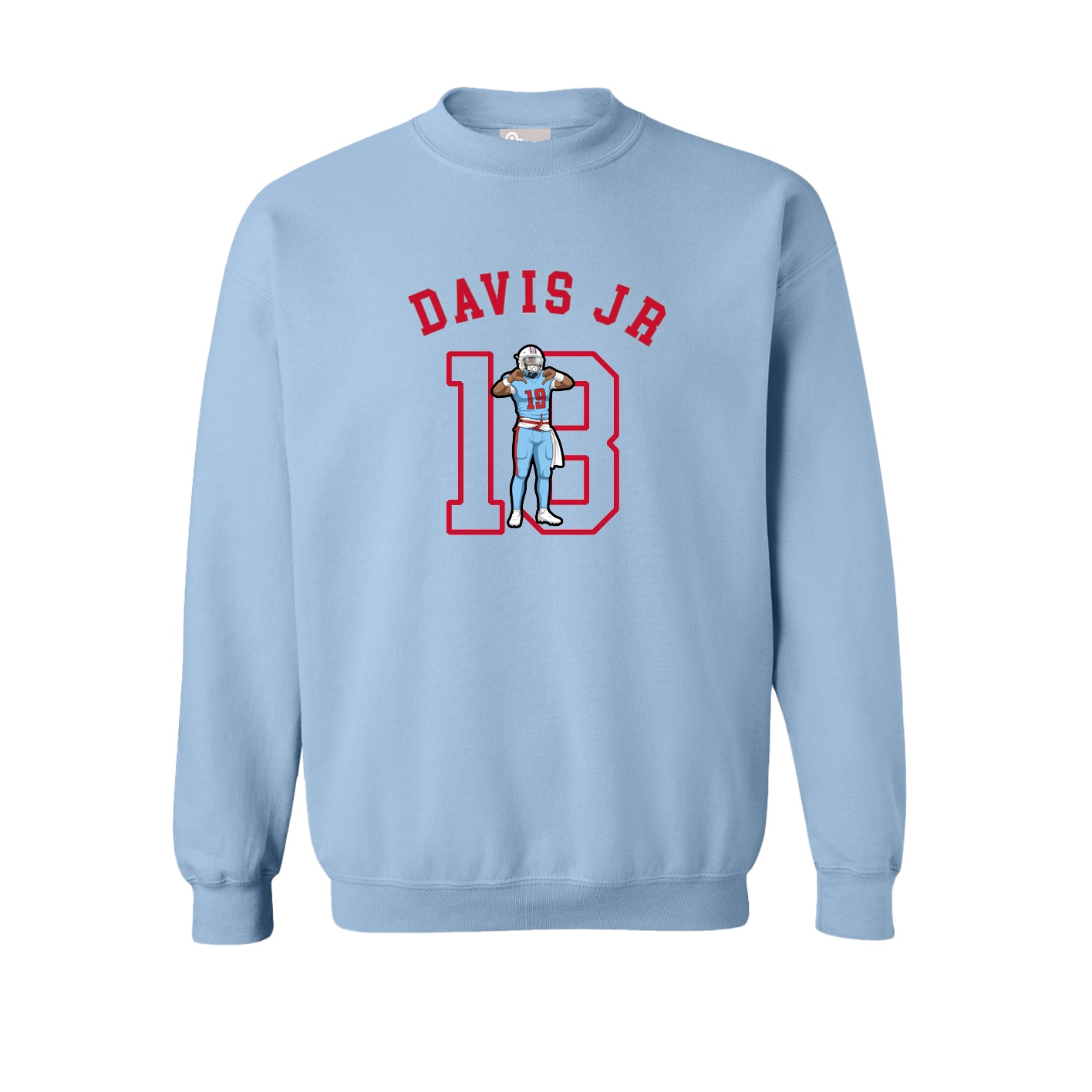 Fleece Crew — Shirsey Arch in Light Blue
