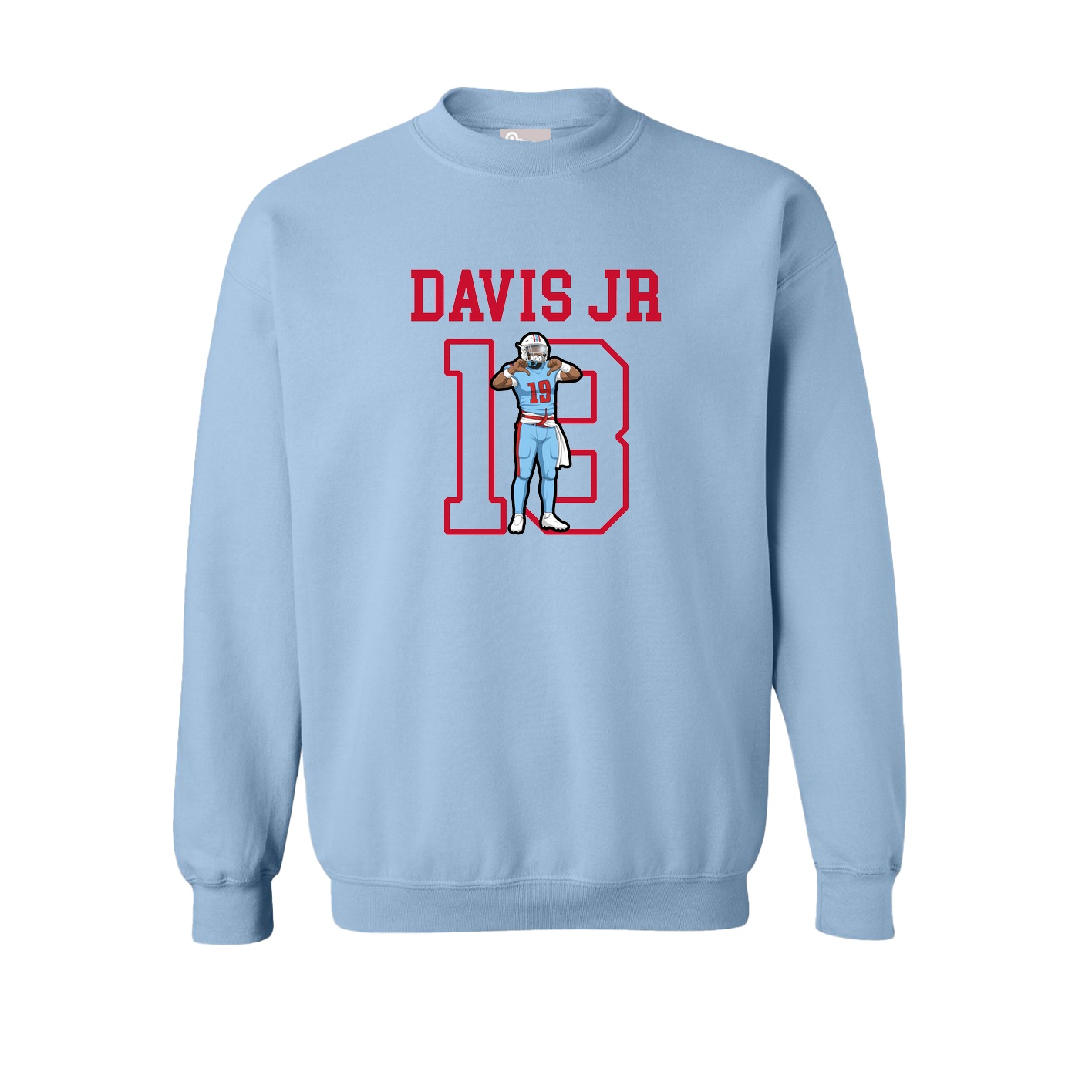 Fleece Crew — Shirsey in Light Blue