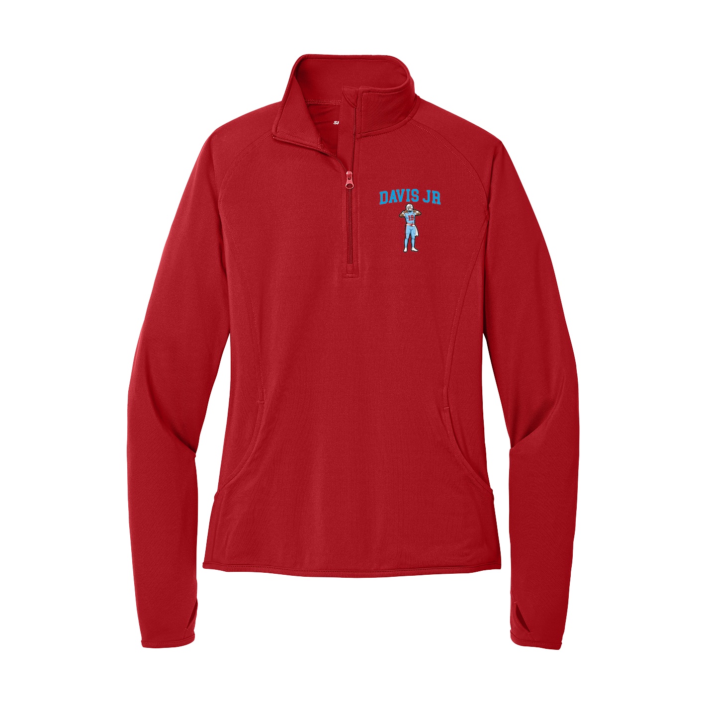 Women's Q-Zip Pullover — Shirsey in Red
