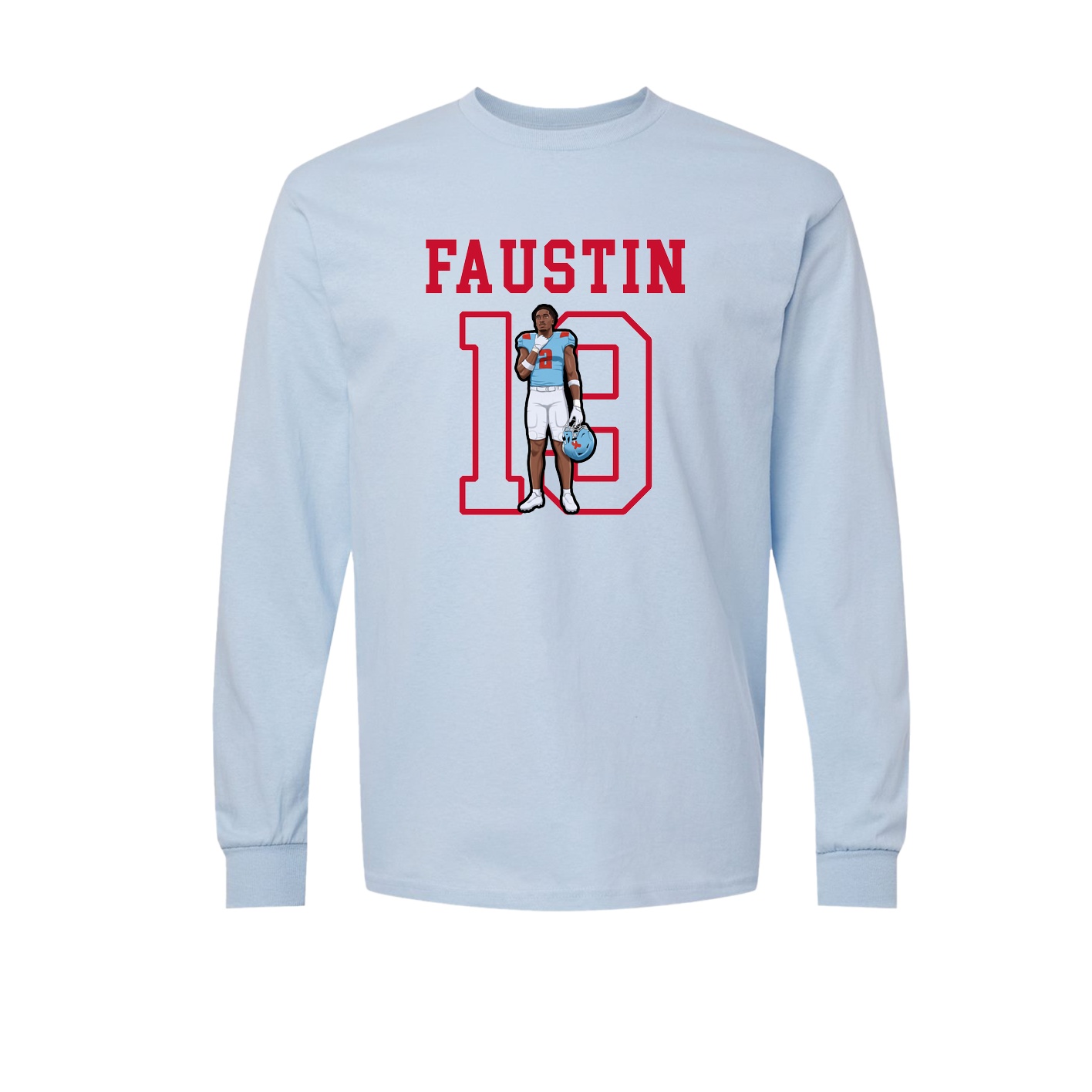 Long Sleeve Tee — Shirsey in Light Blue