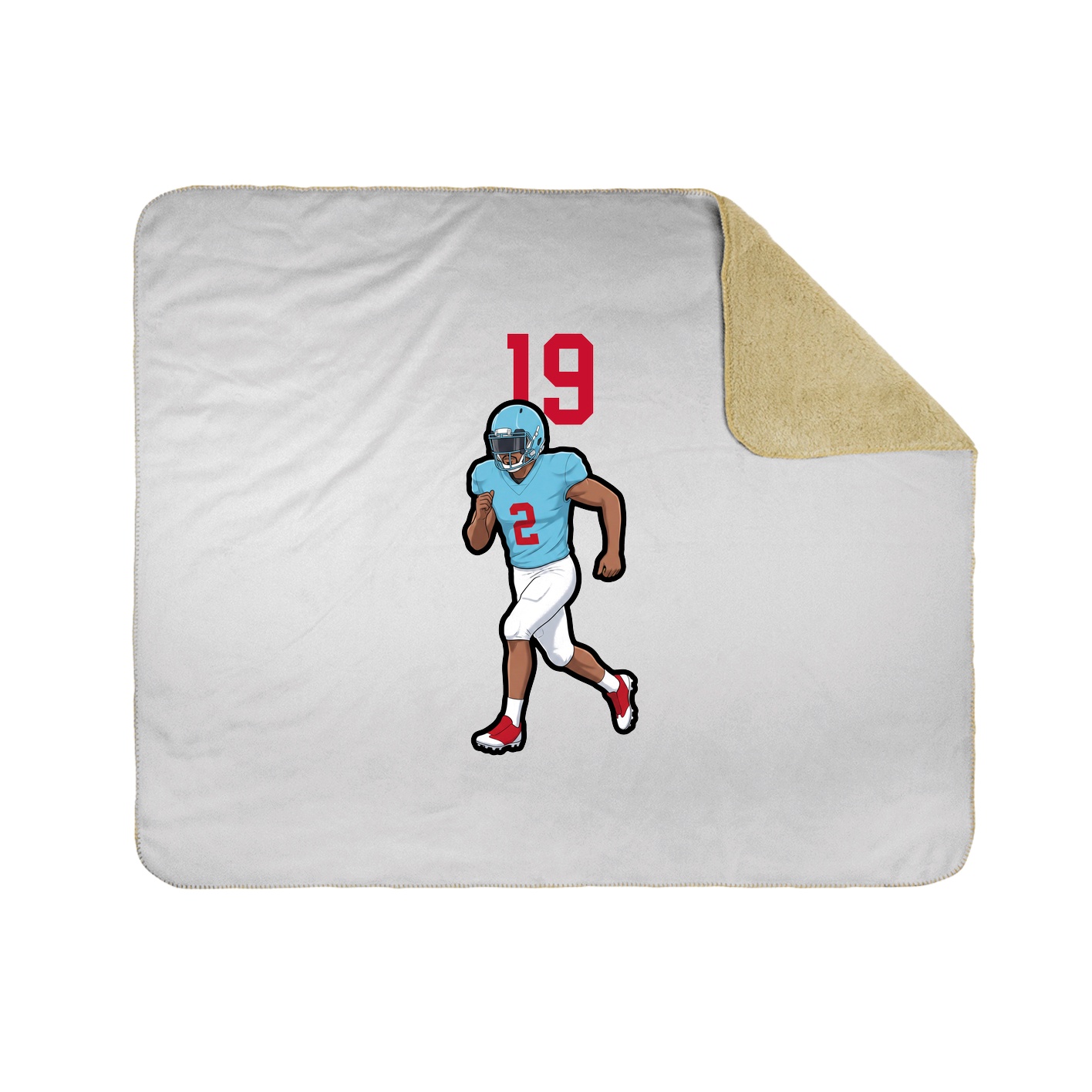 Throw Blanket — Number Top in White