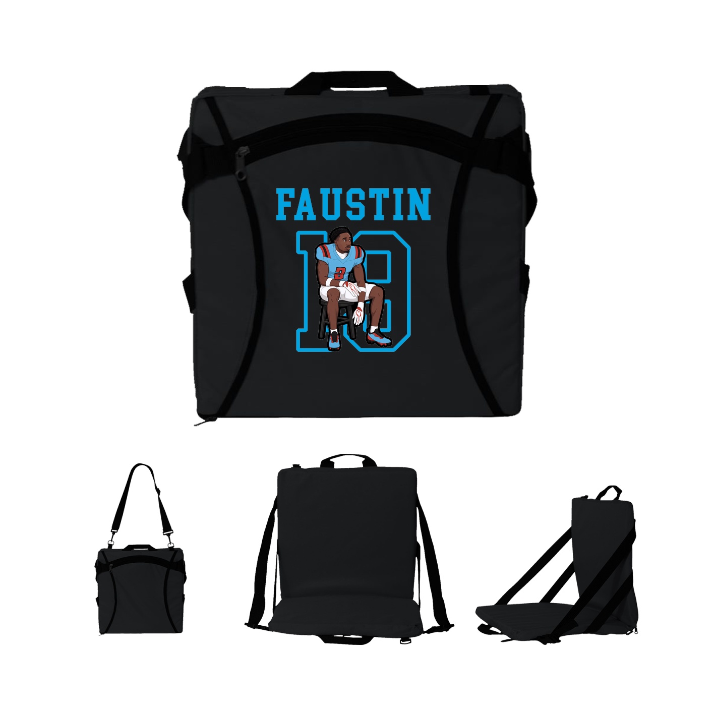 Folding Stadium Seat — Shirsey in Black