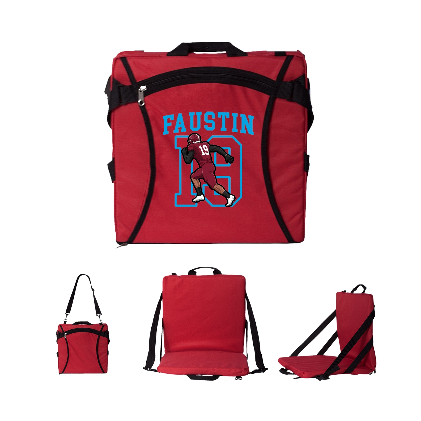 Folding Stadium Seat — Shirsey in Red