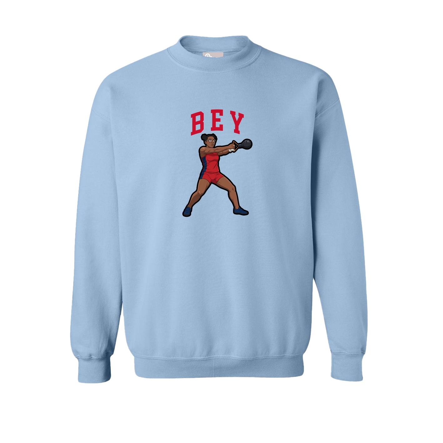 Fleece Crew — Shirsey in Light Blue