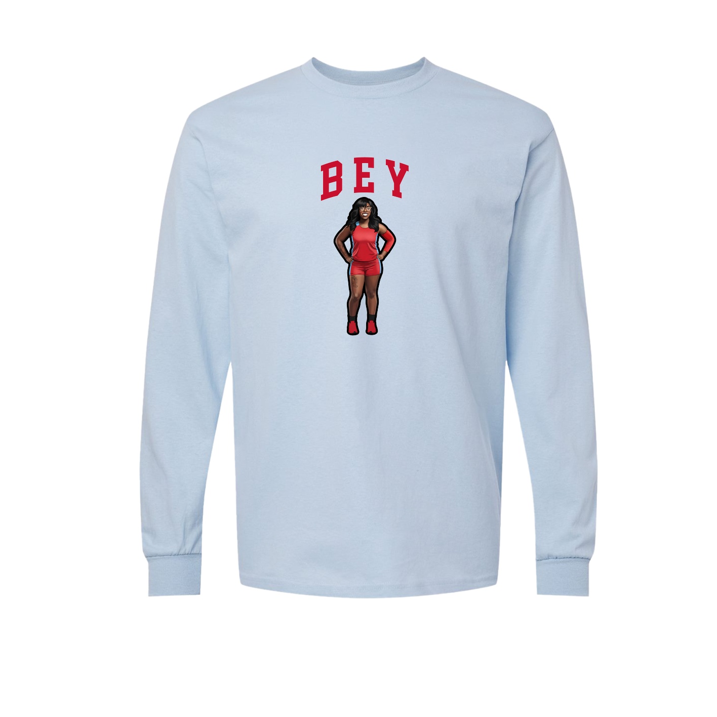Long Sleeve Tee — Shirsey in Light Blue