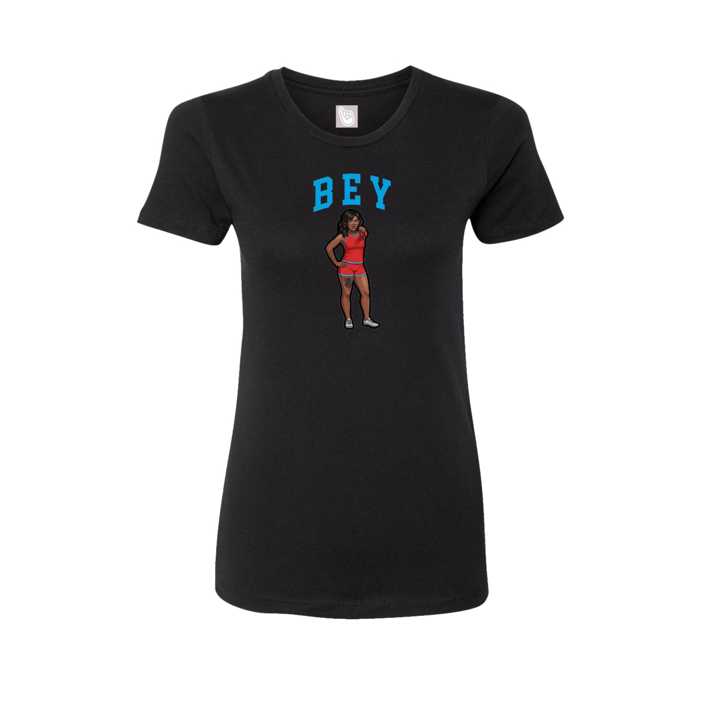 Fitted Women's Tee — Shirsey in Black