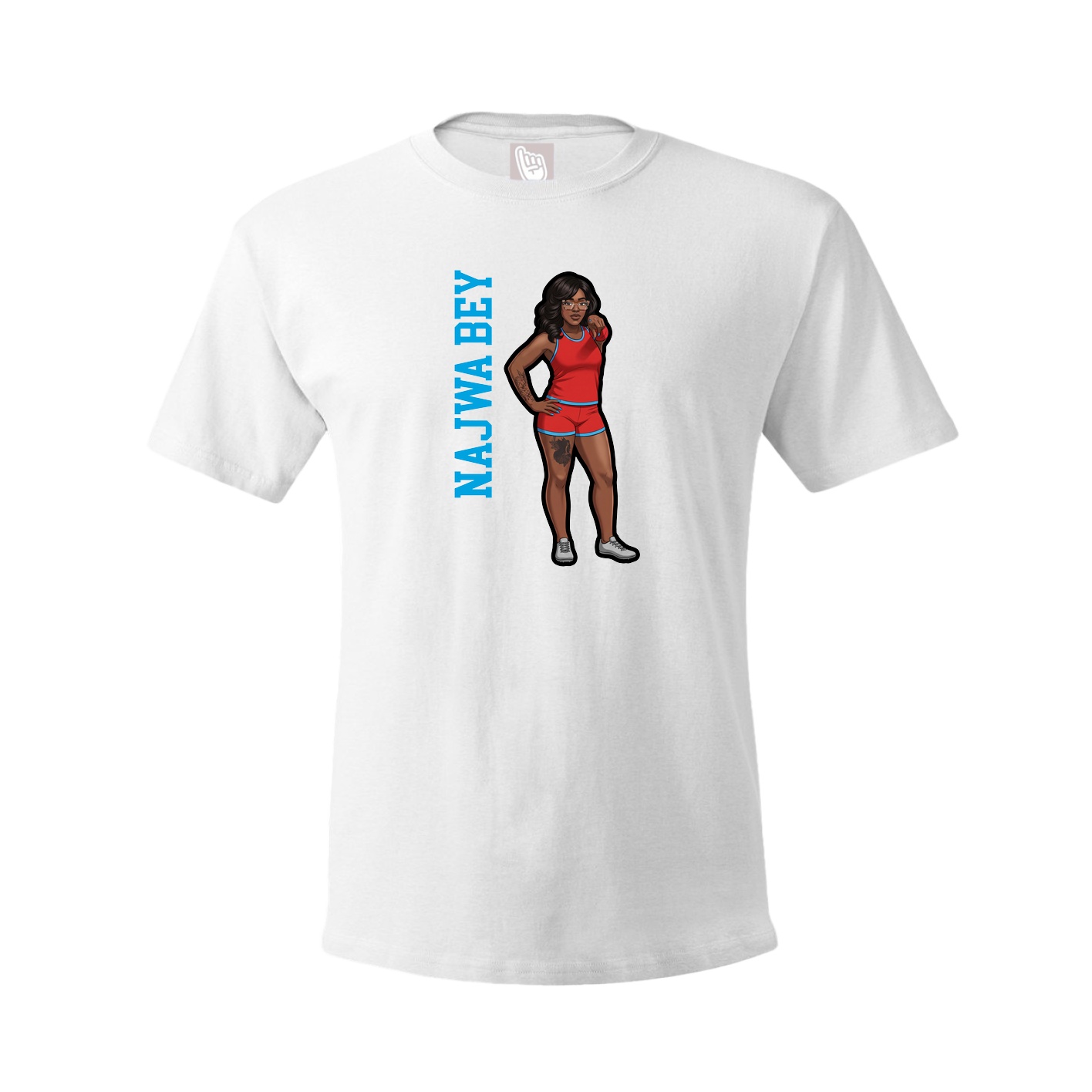 Youth Tee — Name Vertical in White