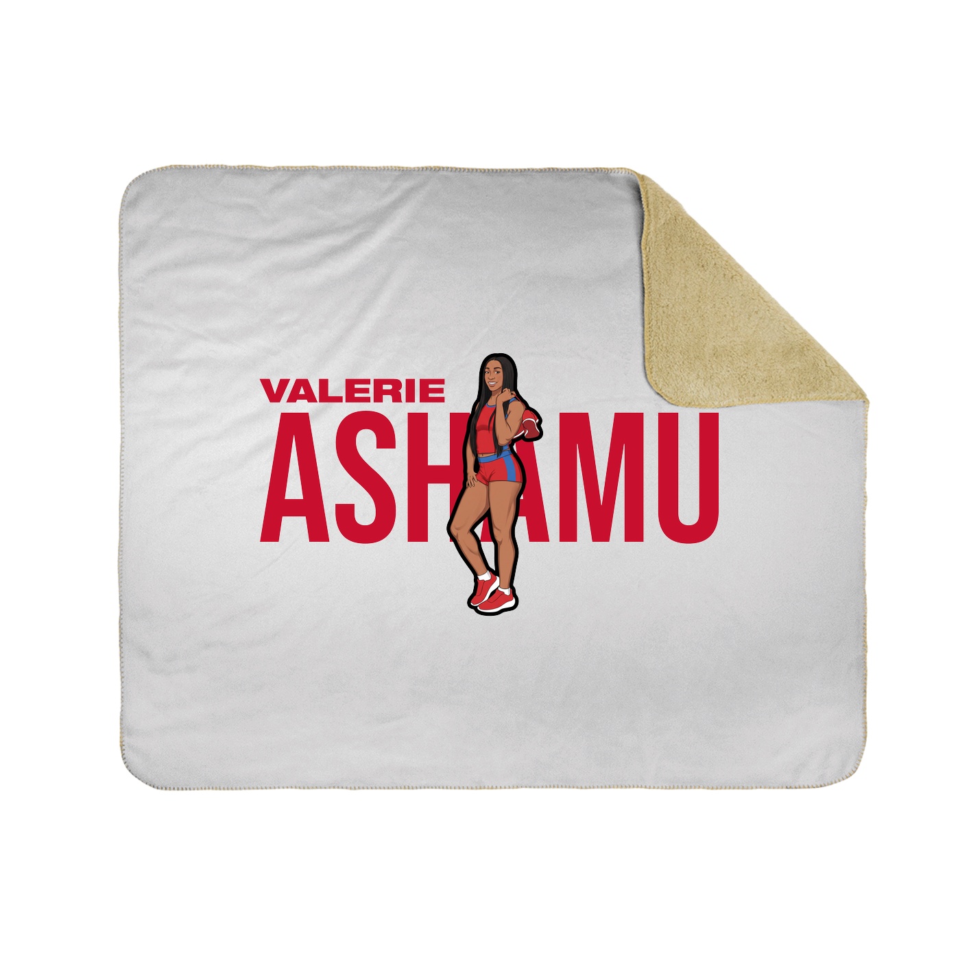 Throw Blanket — Player Name in White