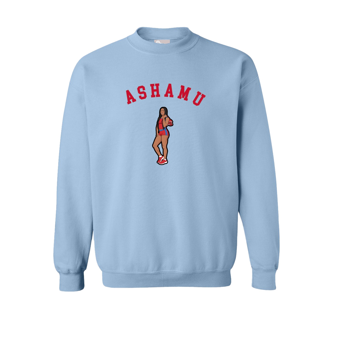 Fleece Crew — Shirsey Arch in Light Blue
