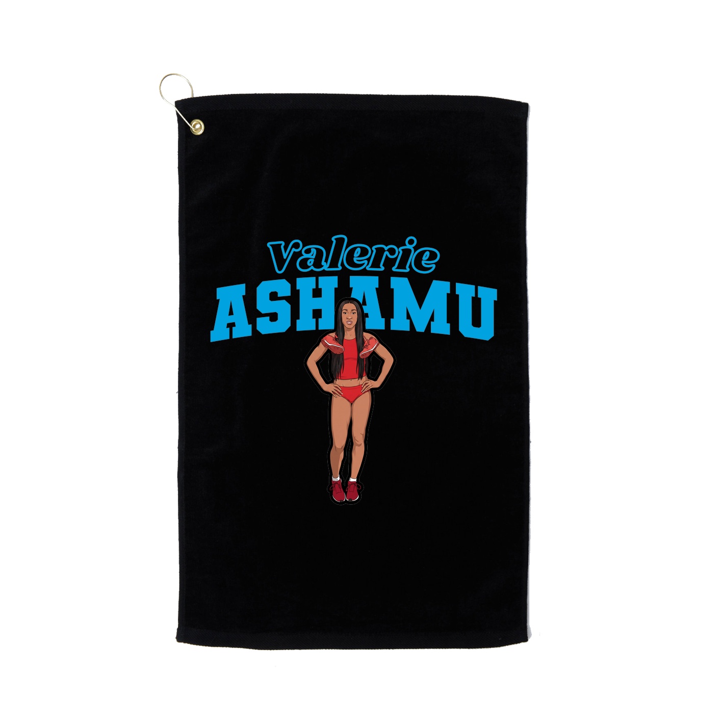 Golf Towel — Name Arch in Black