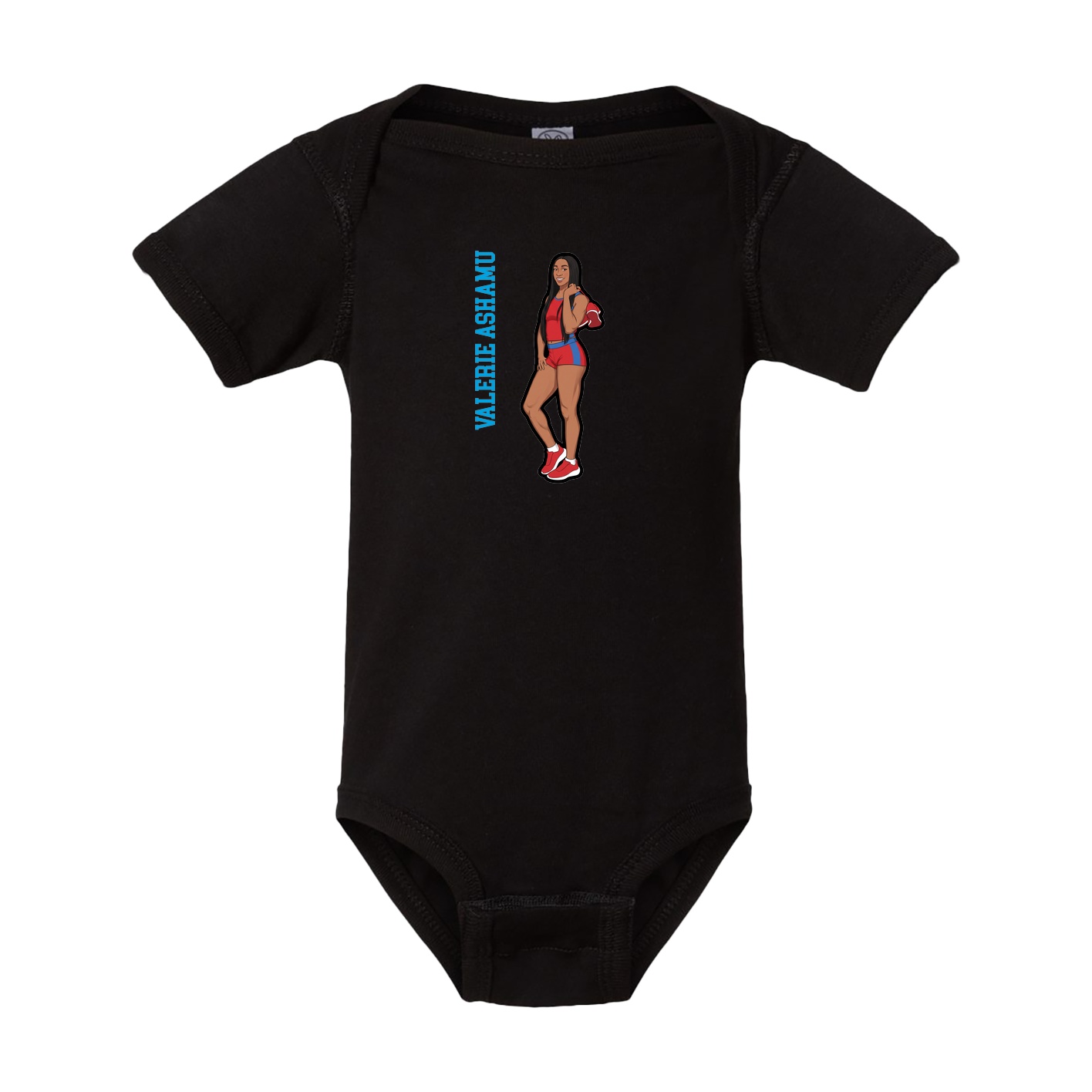 Baby Onesie — Name Vertical in Black