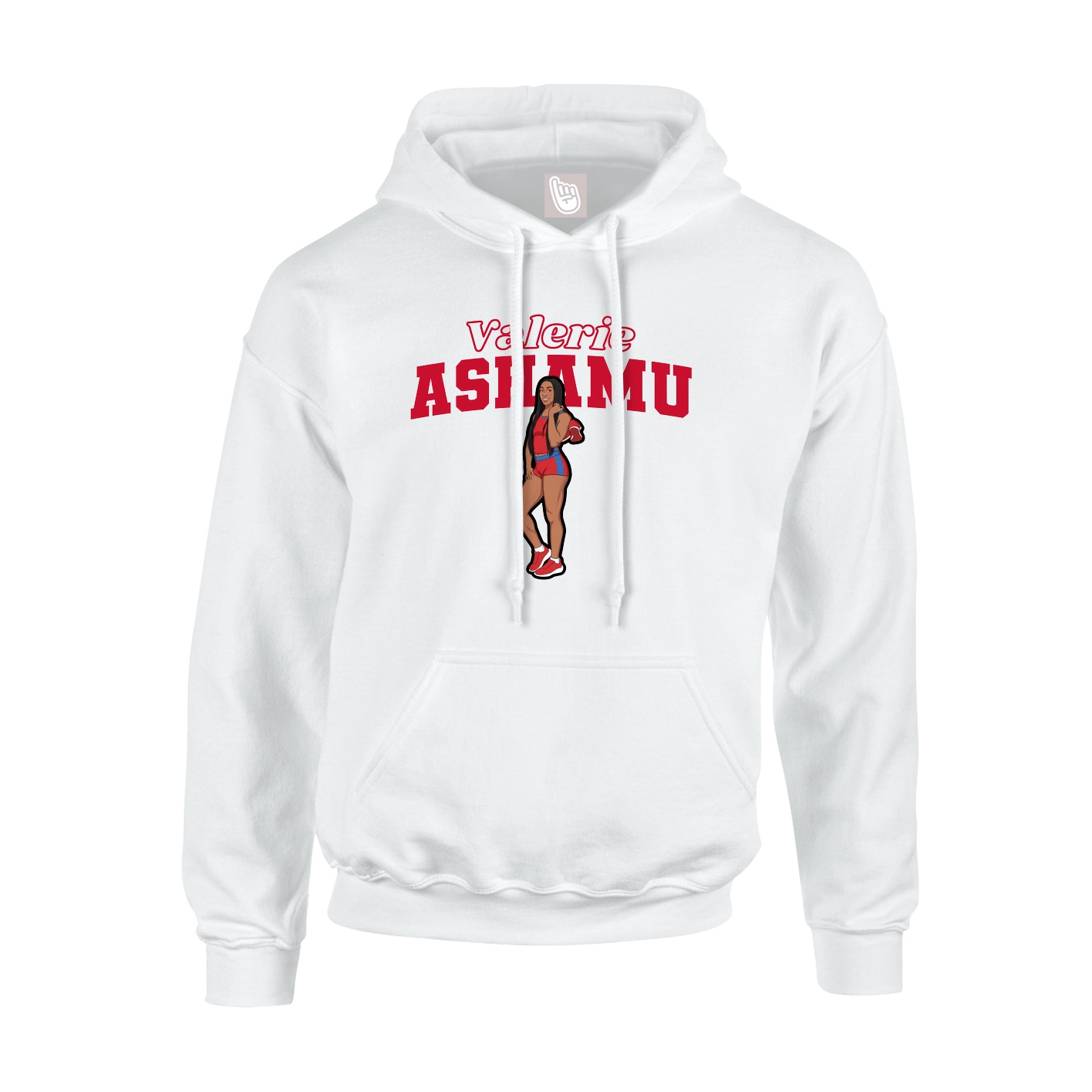 Hoodie — Name Arch in White