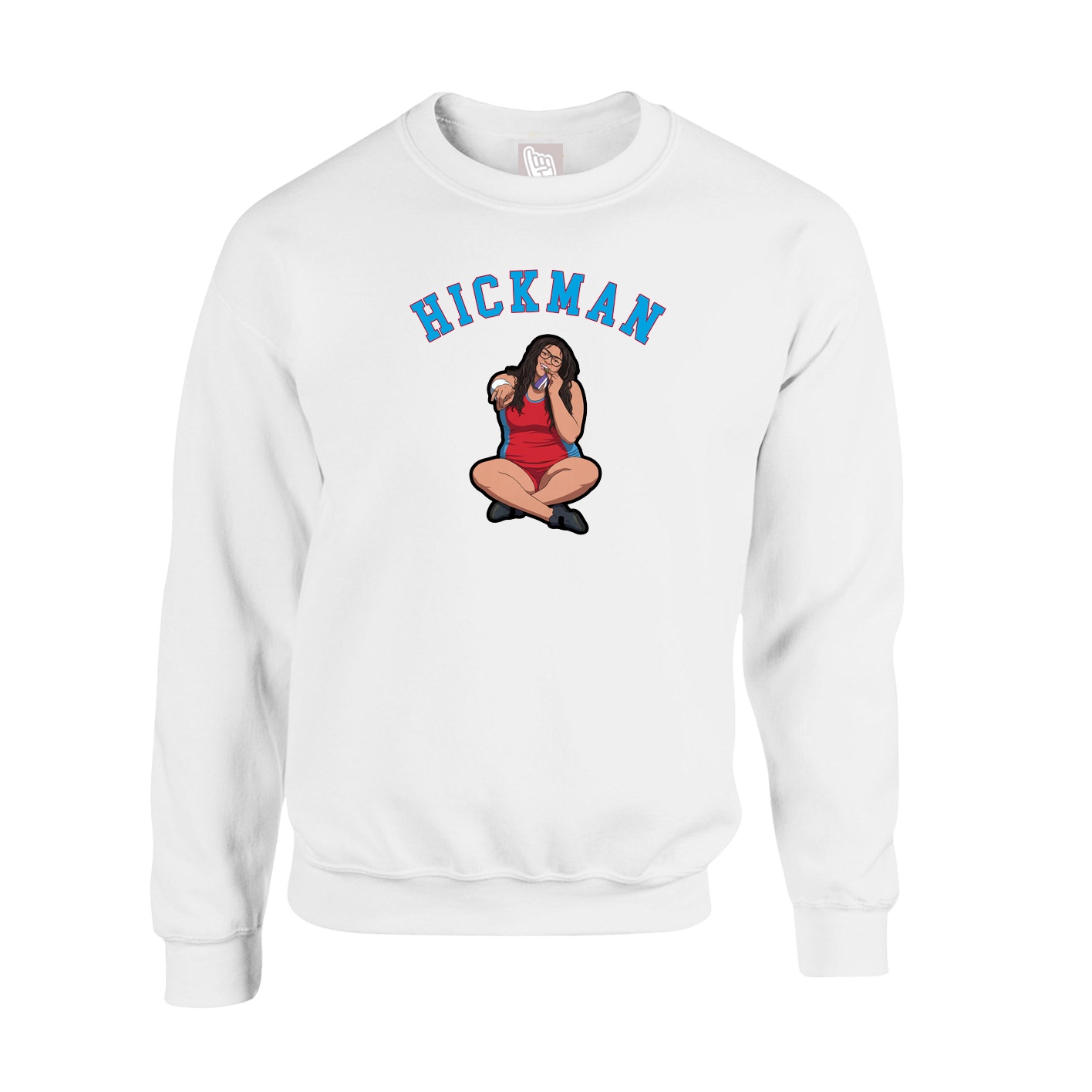 Fleece Crew — Shirsey Arch in White