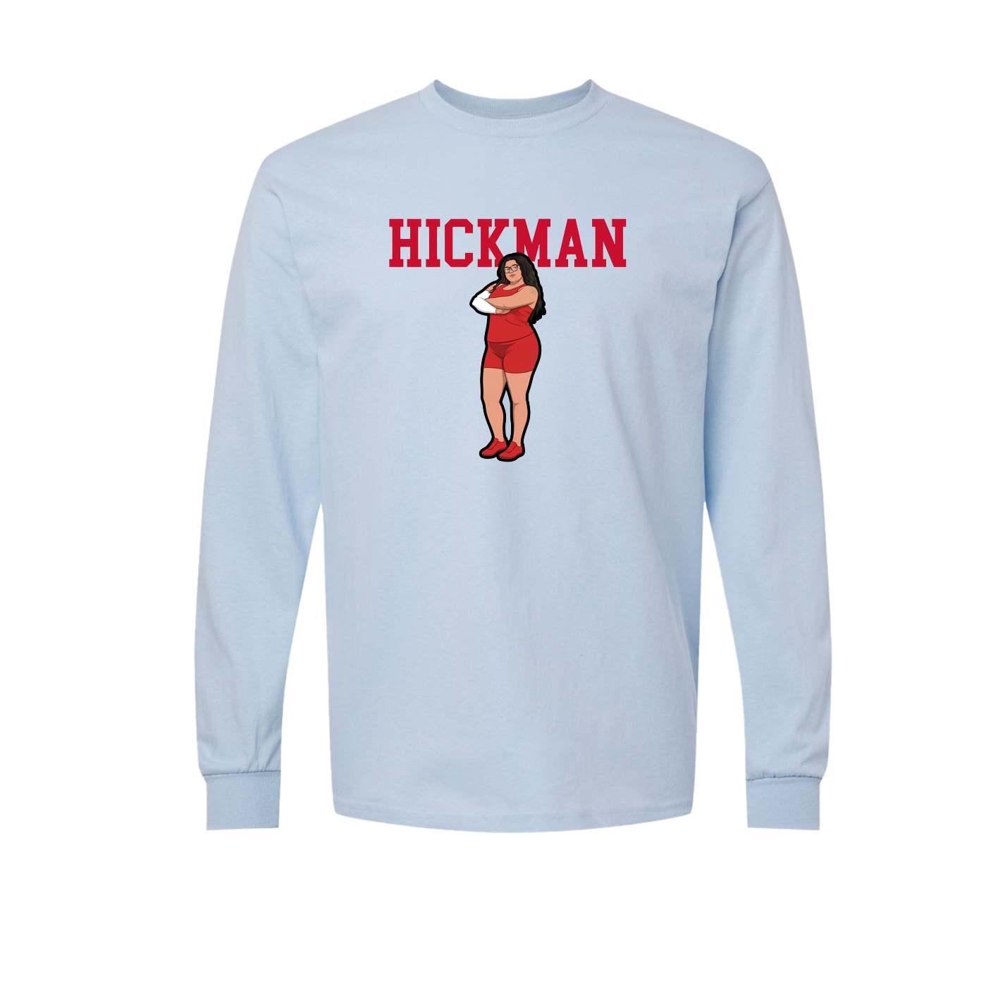 Long Sleeve Tee — Shirsey in Light Blue