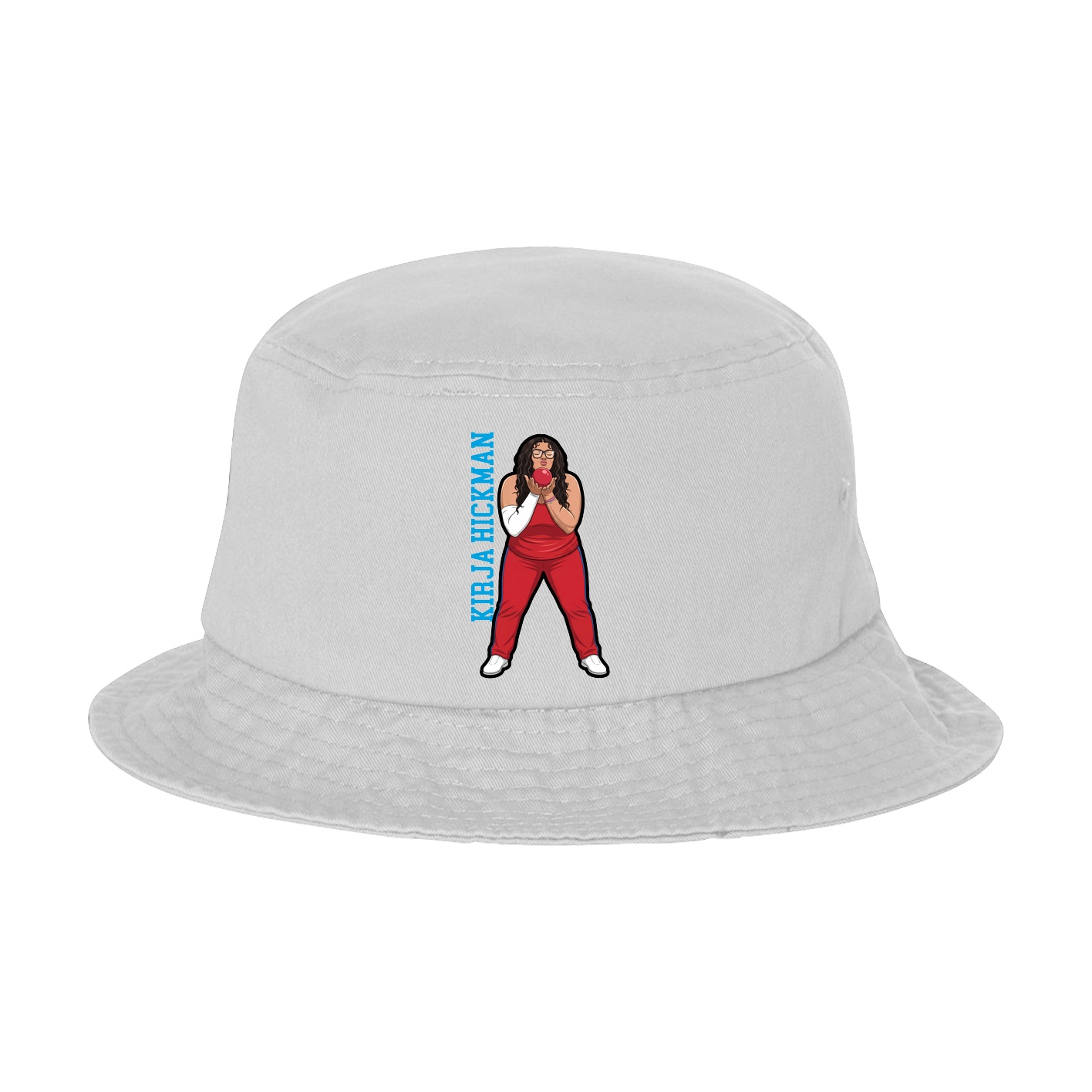 Bucket Cap — Name Vertical in White