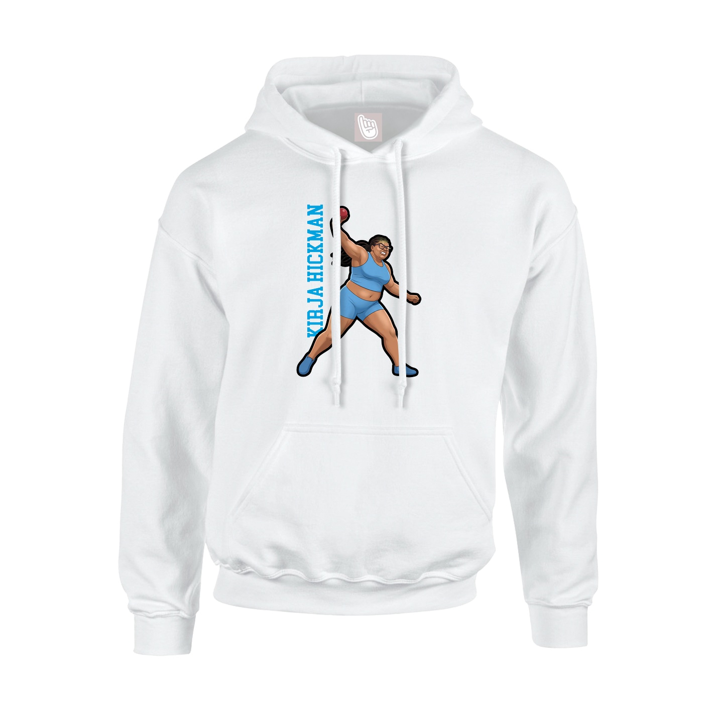Hoodie — Name Vertical in White