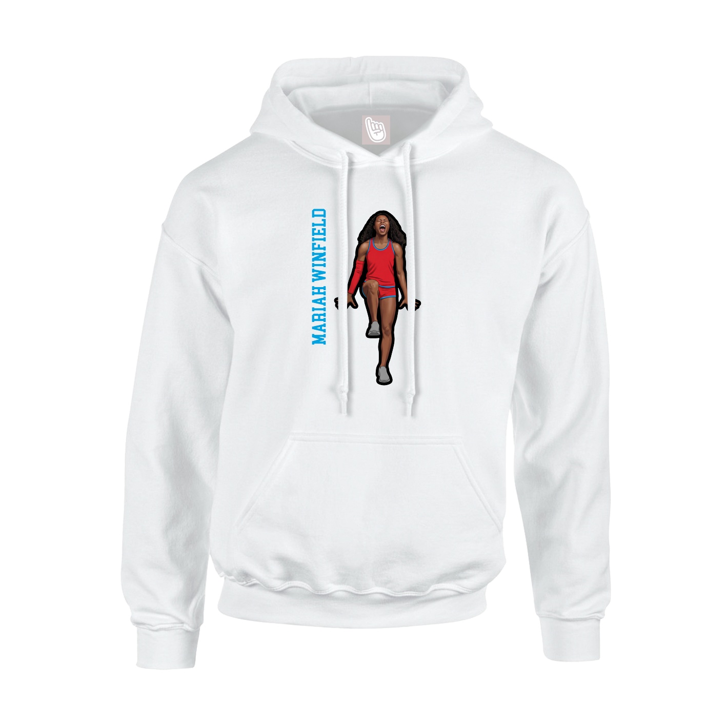 Hoodie — Name Vertical in White