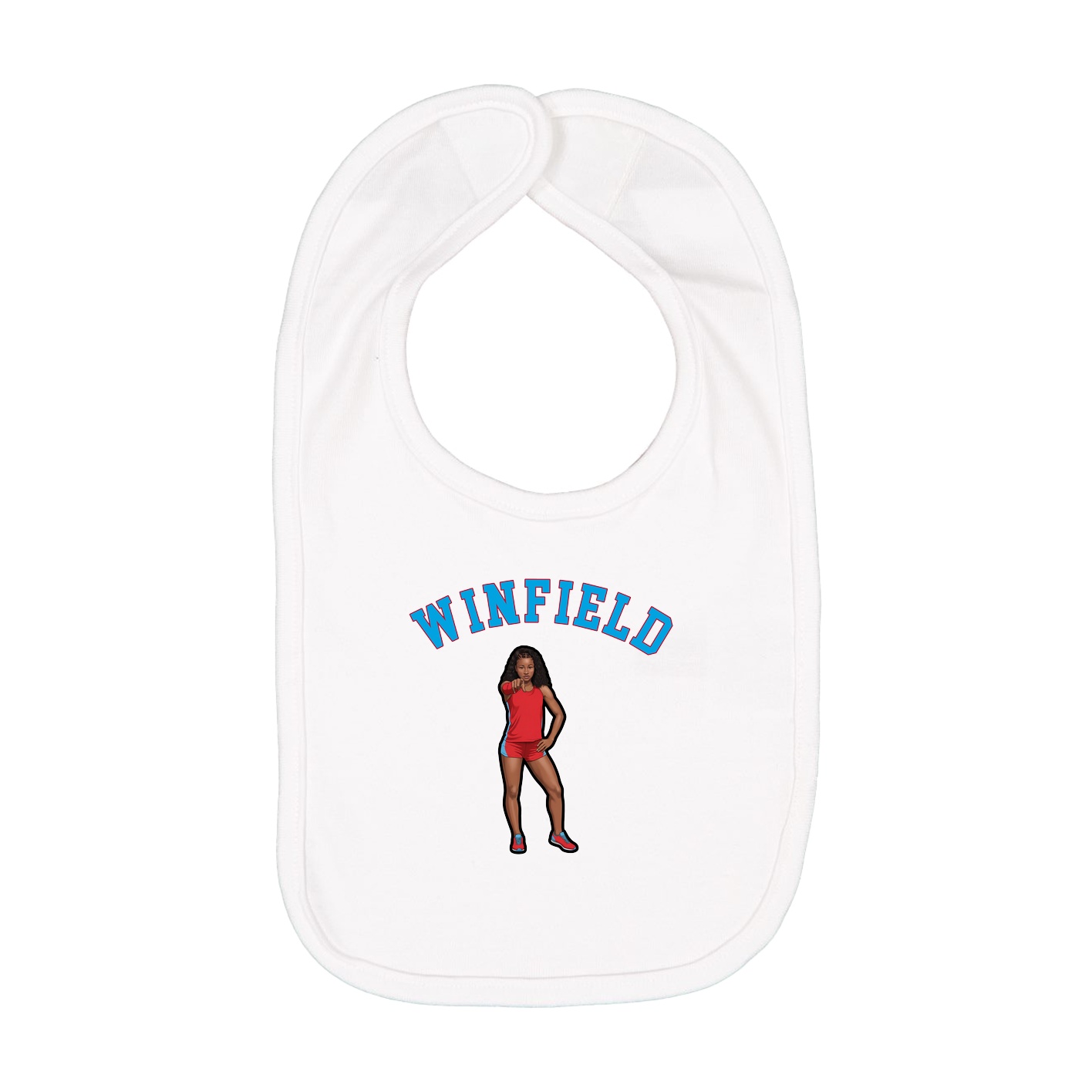 Infant Bib — Shirsey Arch in White
