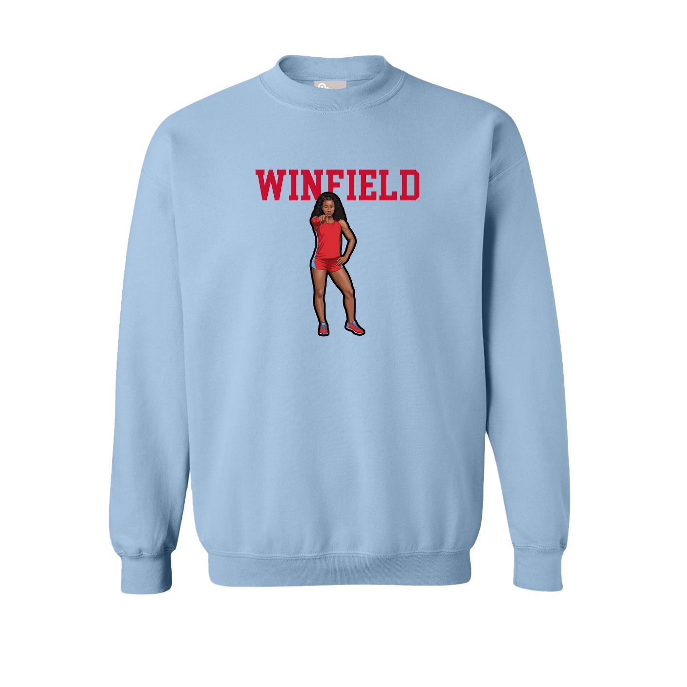 Fleece Crew — Shirsey in Light Blue