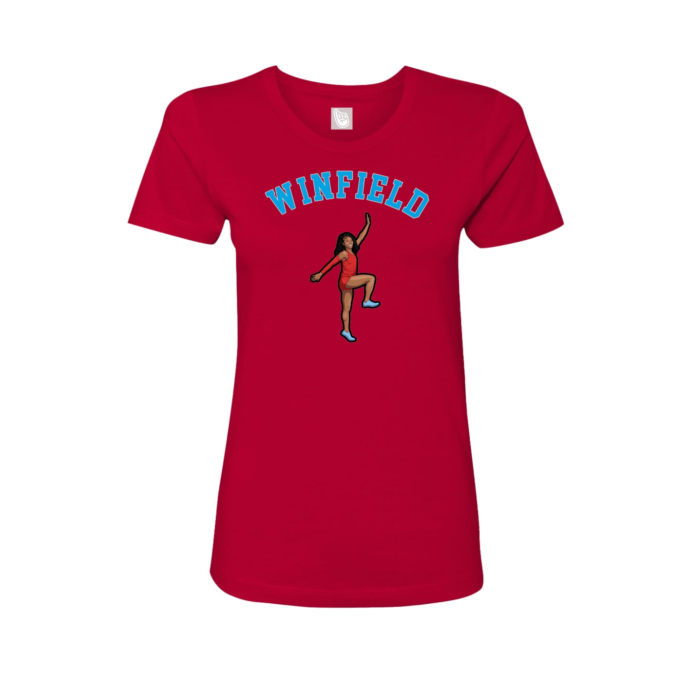 Fitted Women's Tee — Shirsey Arch in Red