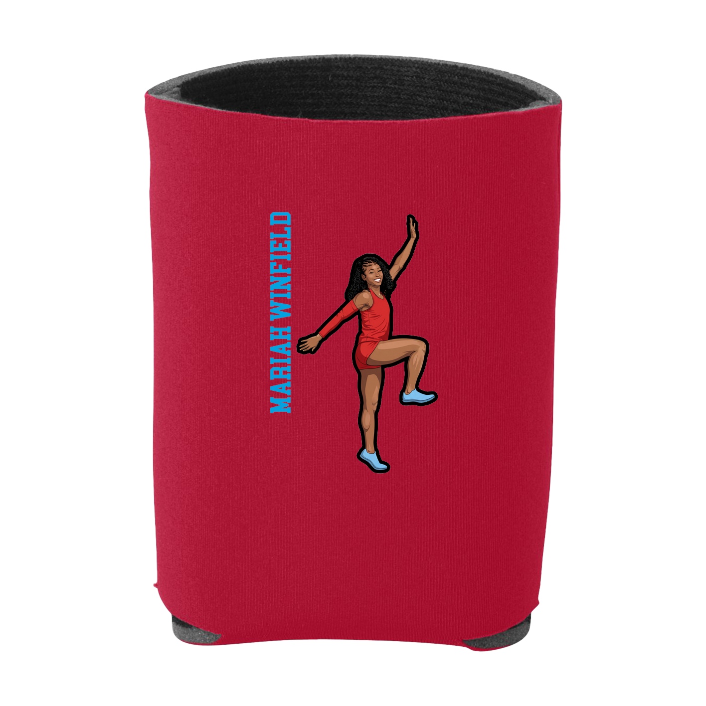Can Holder — Name Vertical in Red