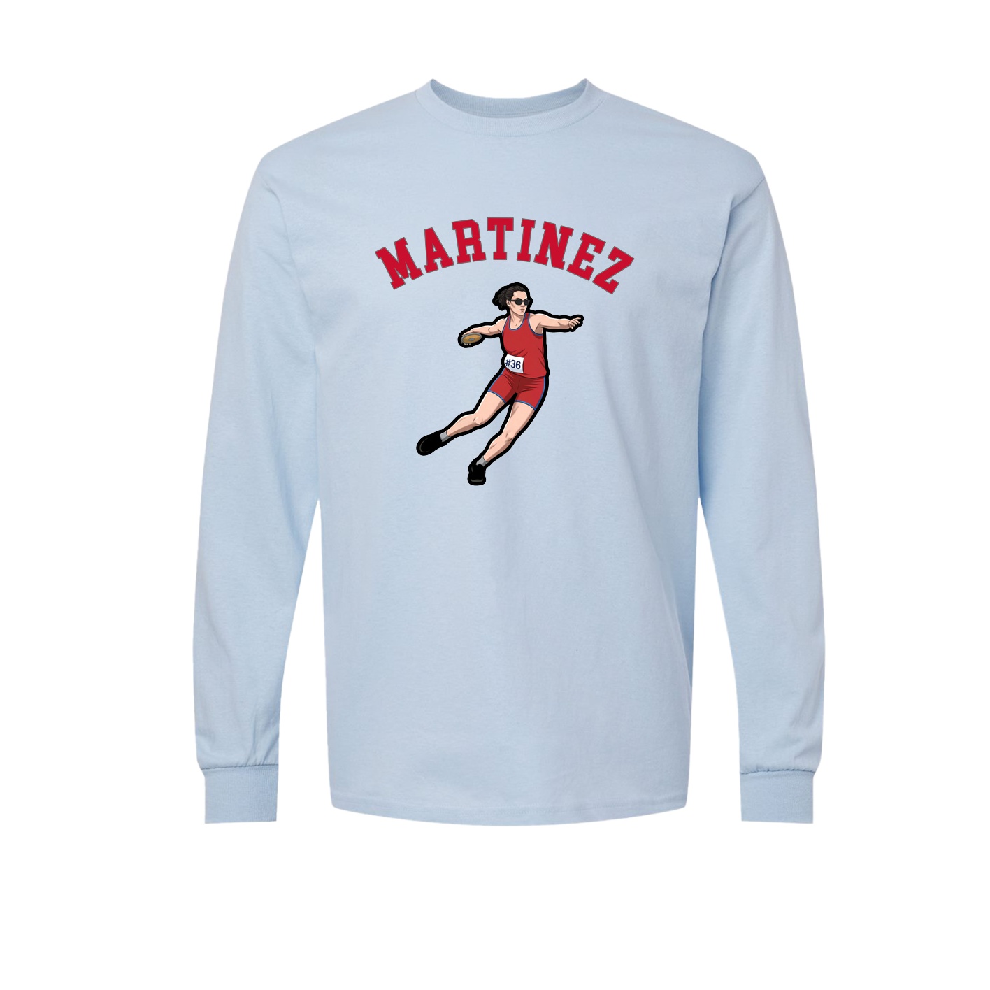Long Sleeve Tee — Shirsey Arch in Light Blue