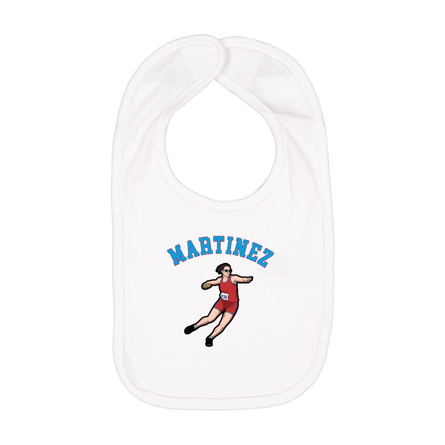 Infant Bib — Shirsey Arch in White