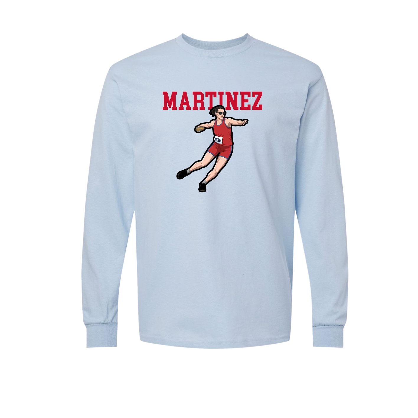 Long Sleeve Tee — Shirsey in Light Blue