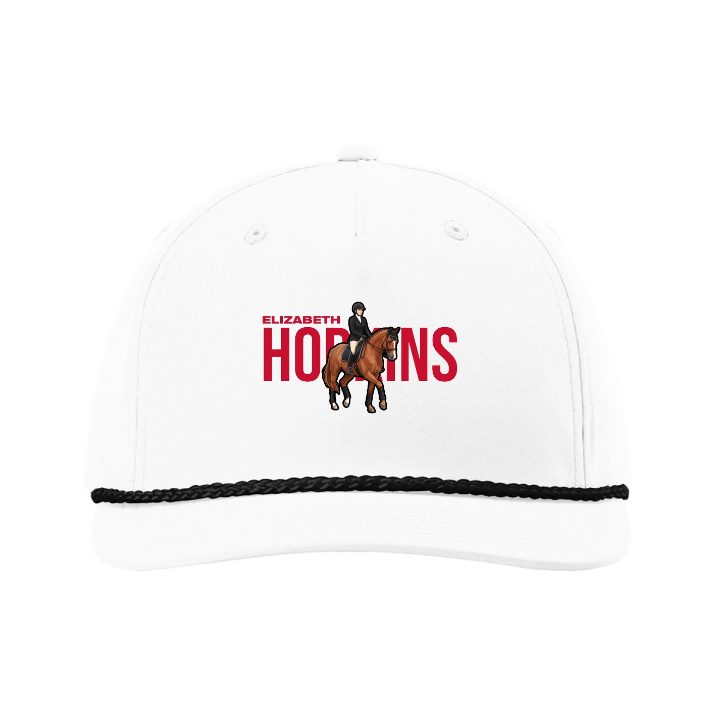 Five-Panel Classic Rope Cap — Player Name in White