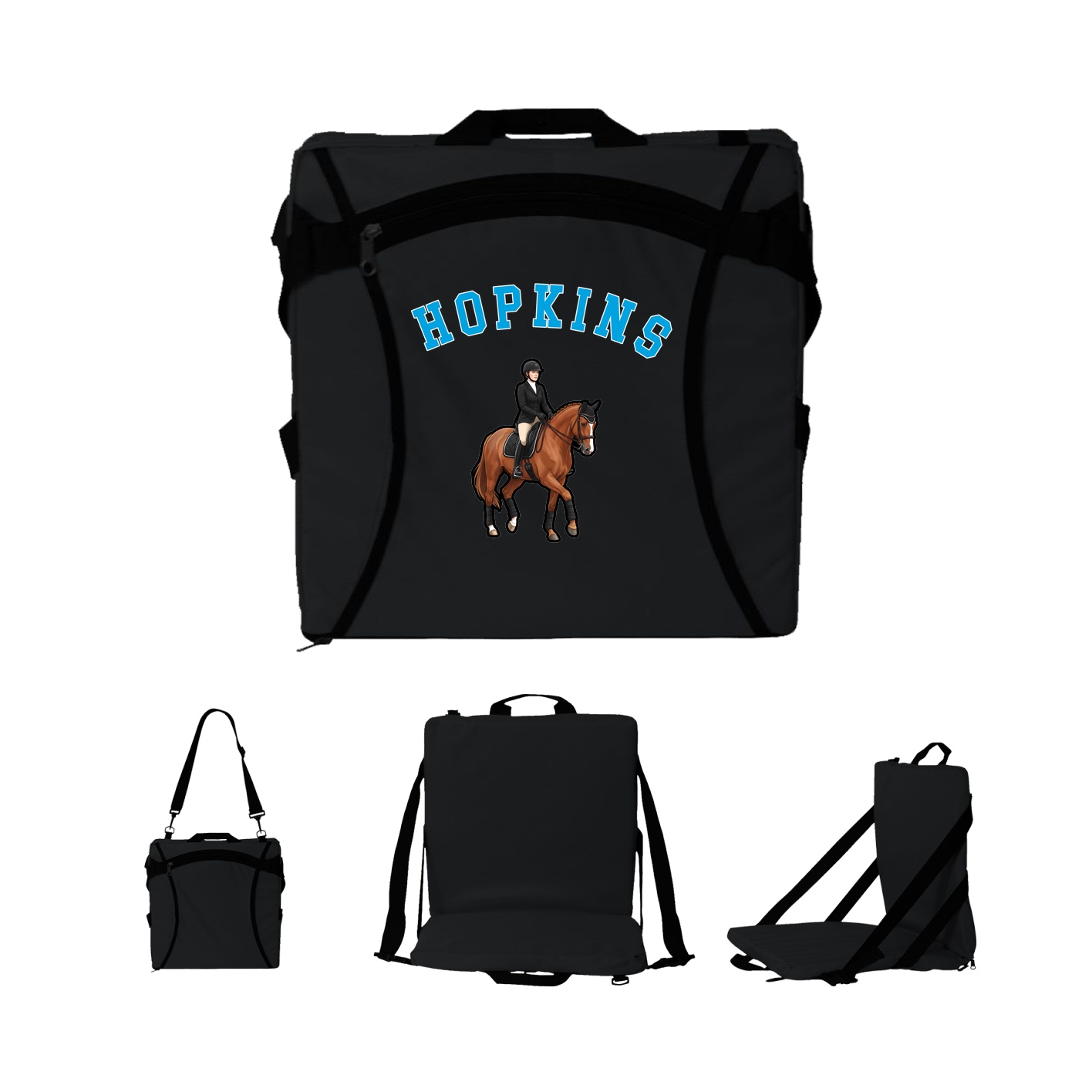 Folding Stadium Seat — Shirsey Arch in Black