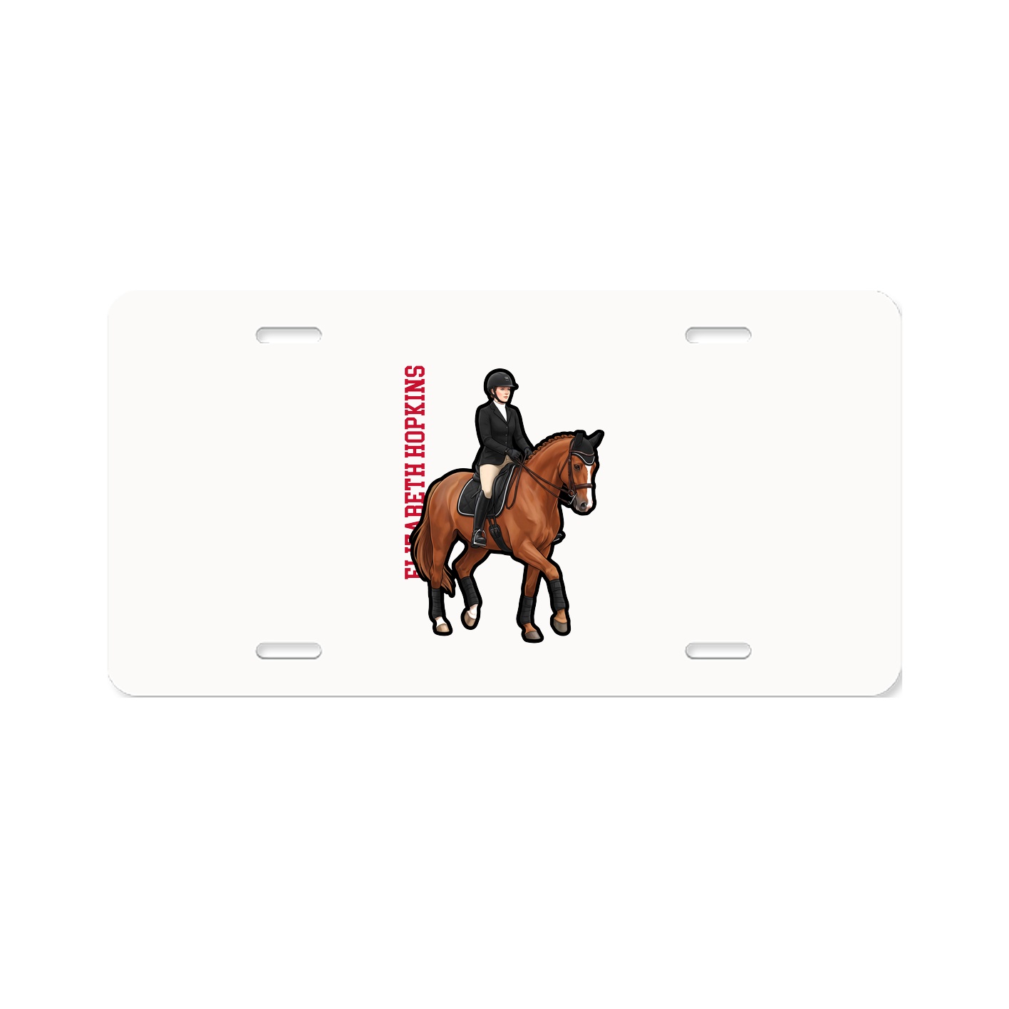 License Plate — Name Vertical in Classic