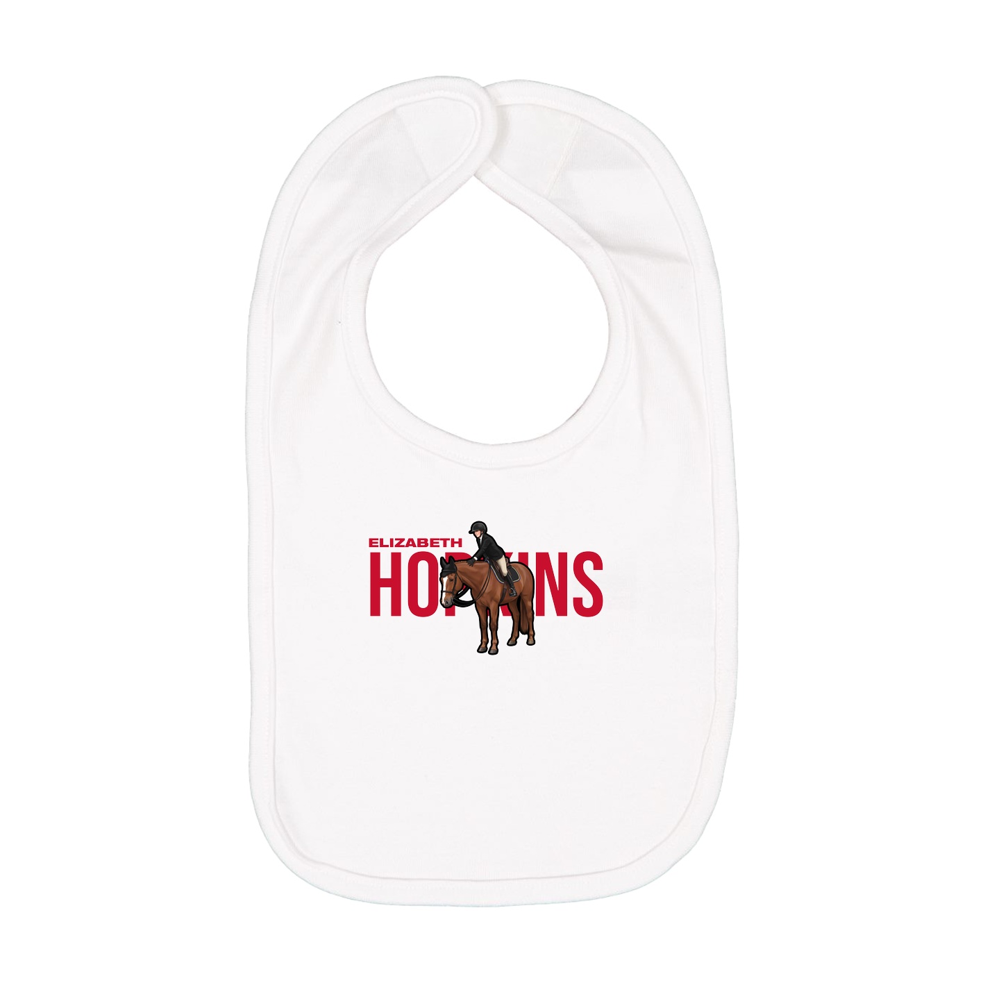 Infant Bib — Player Name in White
