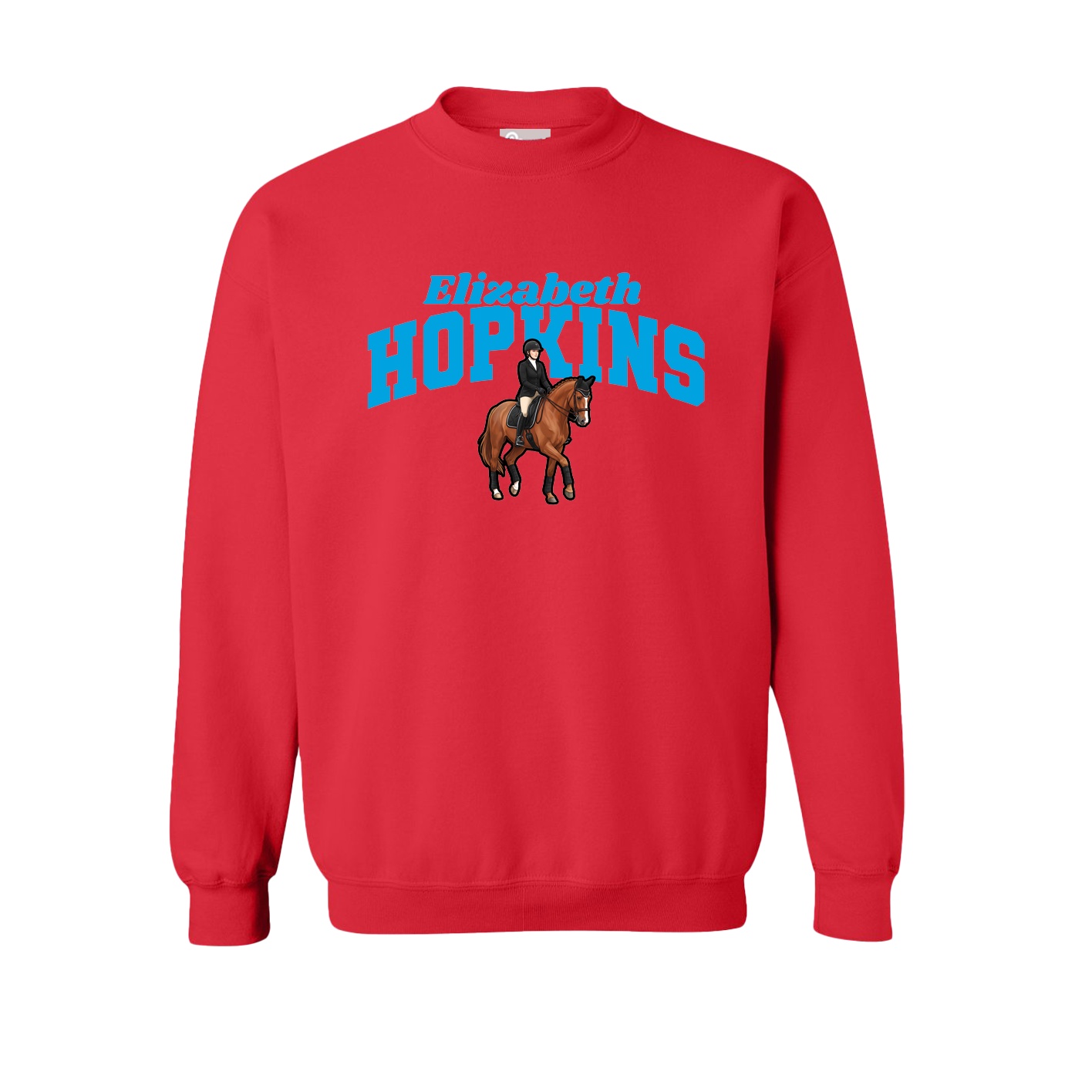 Fleece Crew — Signature Arch in Red