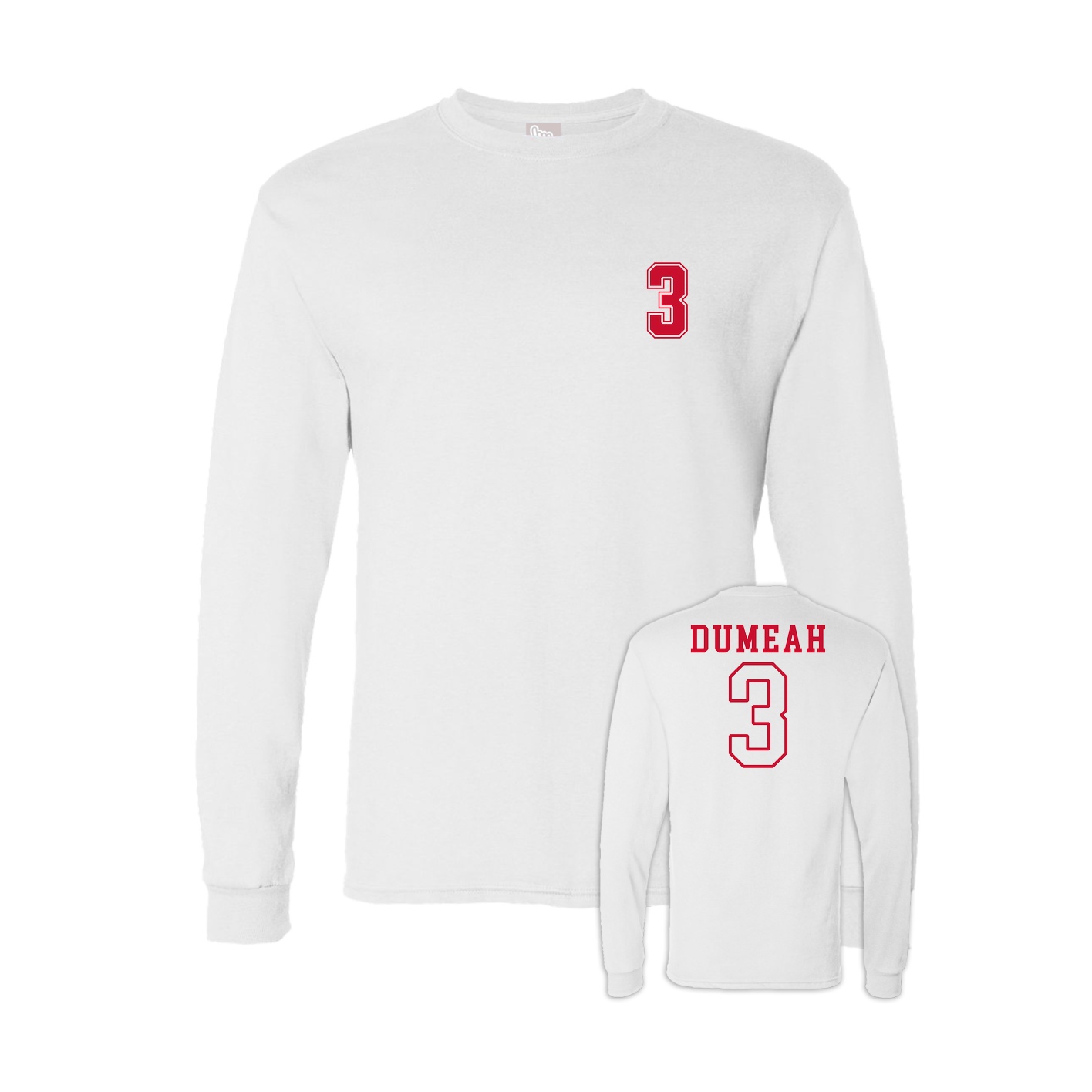 Long Sleeve Tee — Chest Back in White