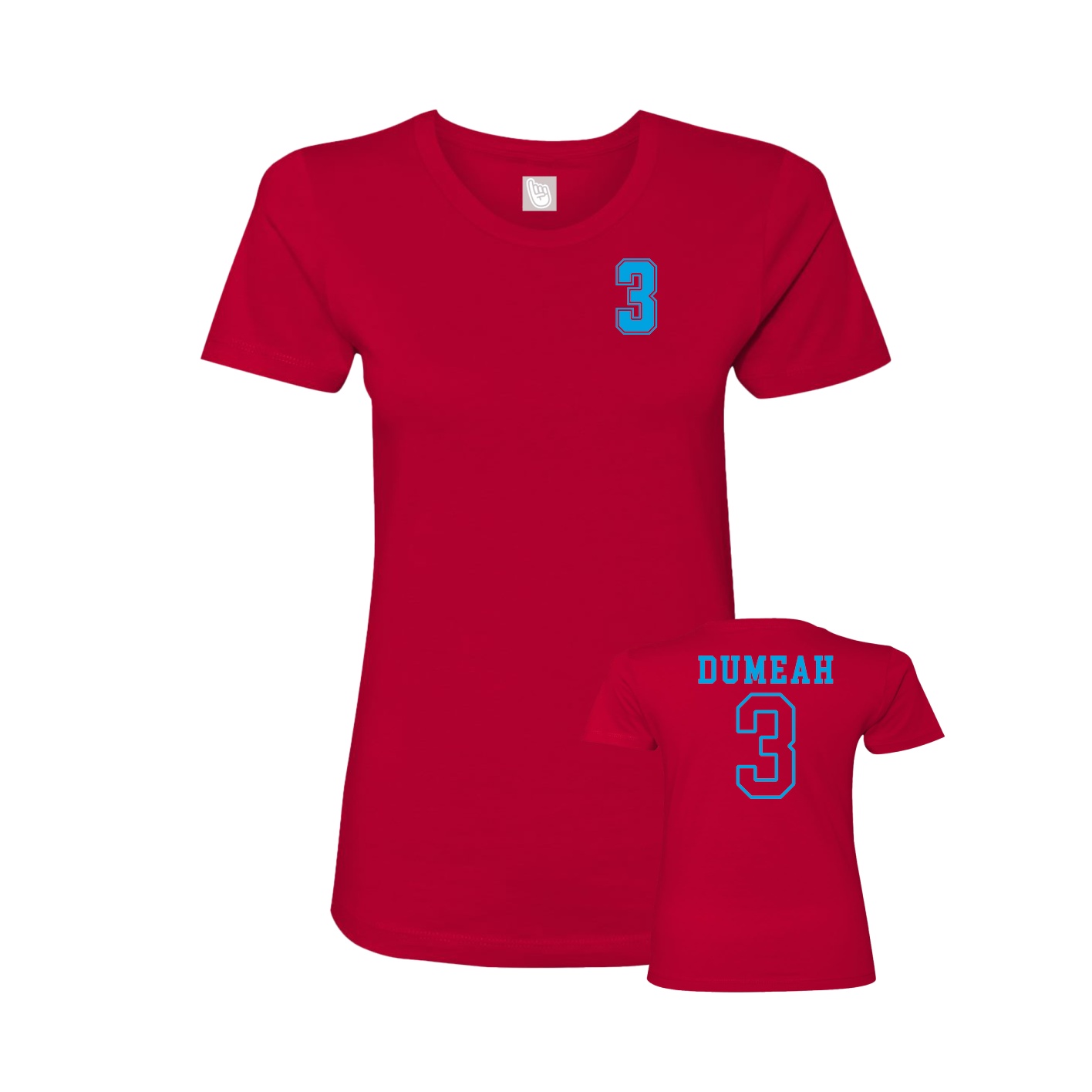 Womens Tee — Chest Back in Red