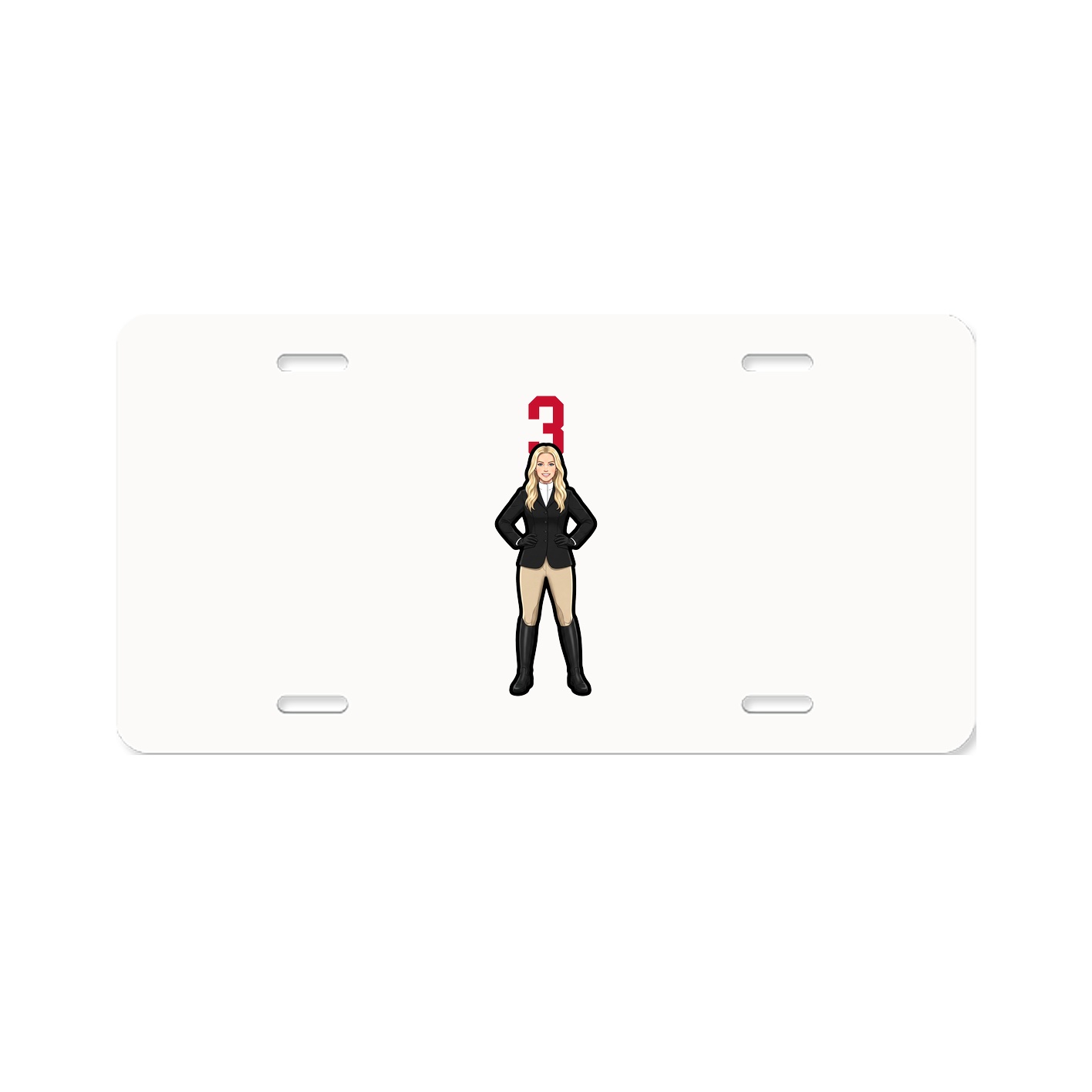 License Plate — Number Top in Classic