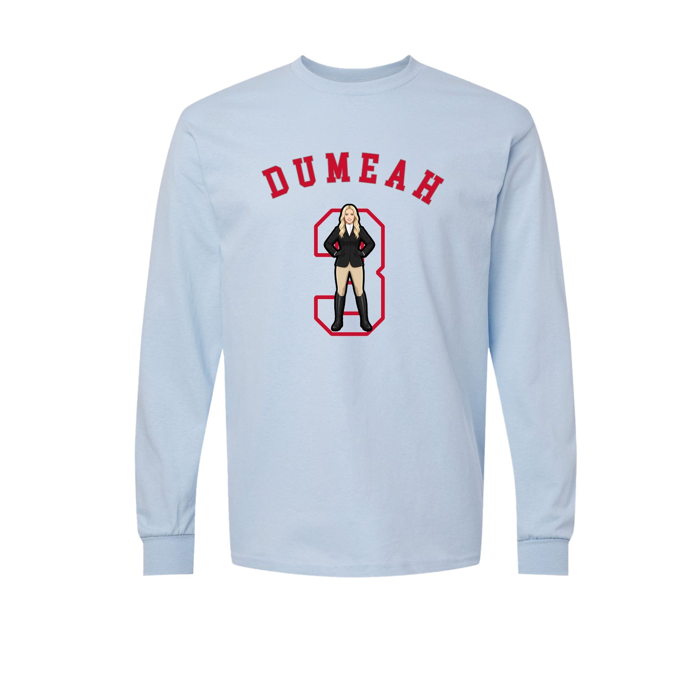 Long Sleeve Tee — Shirsey Arch in Light Blue