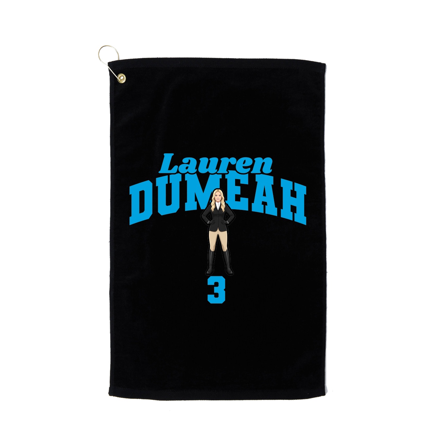 Golf Towel — Signature Arch in Black