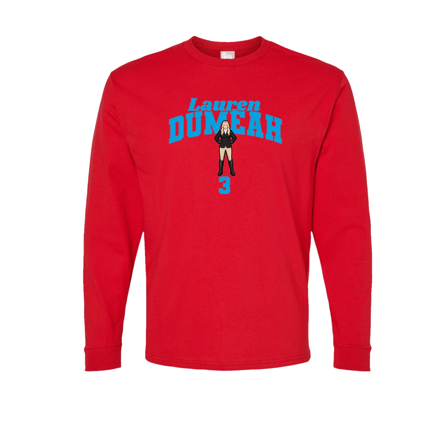 Long Sleeve Tee — Signature Arch in Red