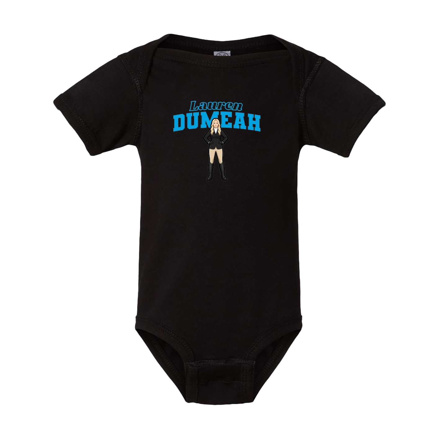 Baby Onesie — Name Arch in Black