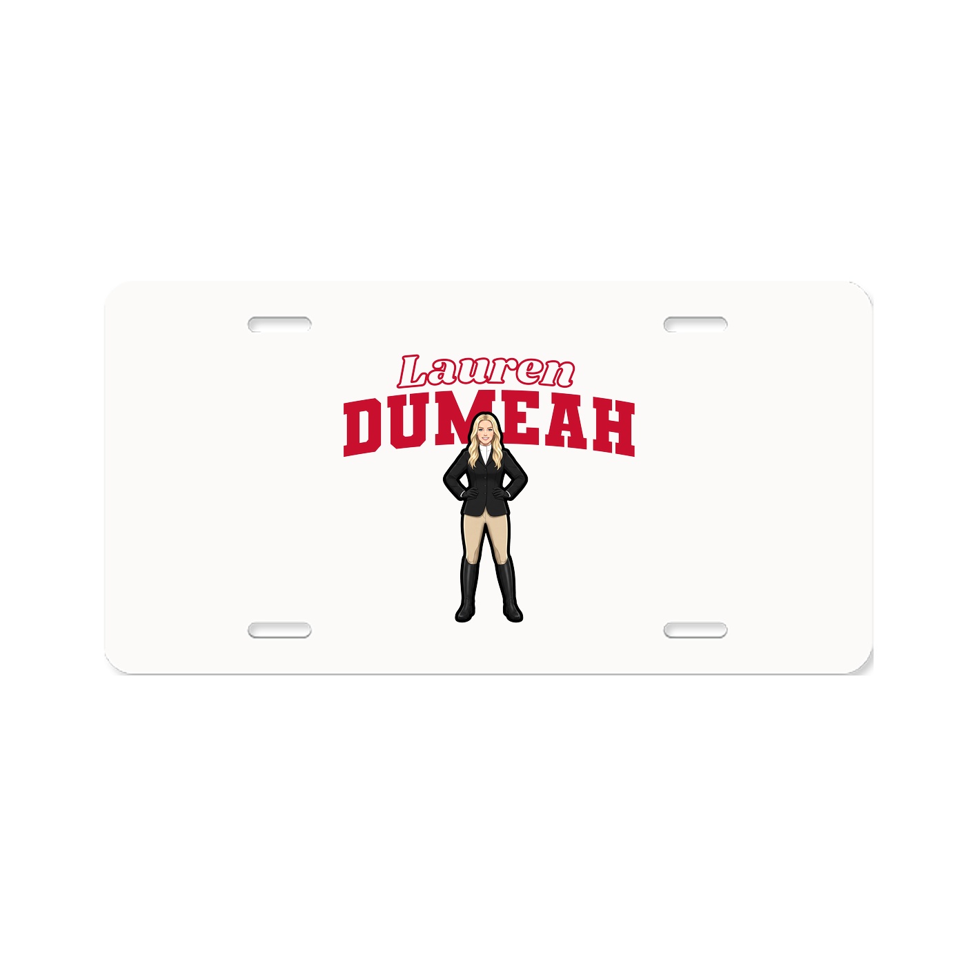 License Plate — Name Arch in Classic