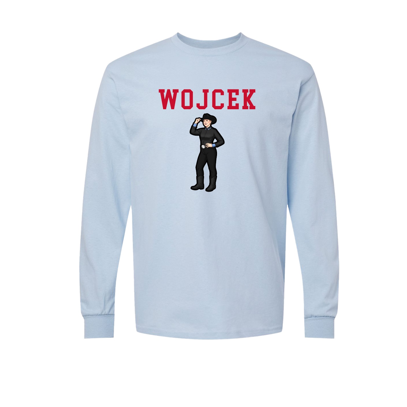 Long Sleeve Tee — Shirsey in Light Blue