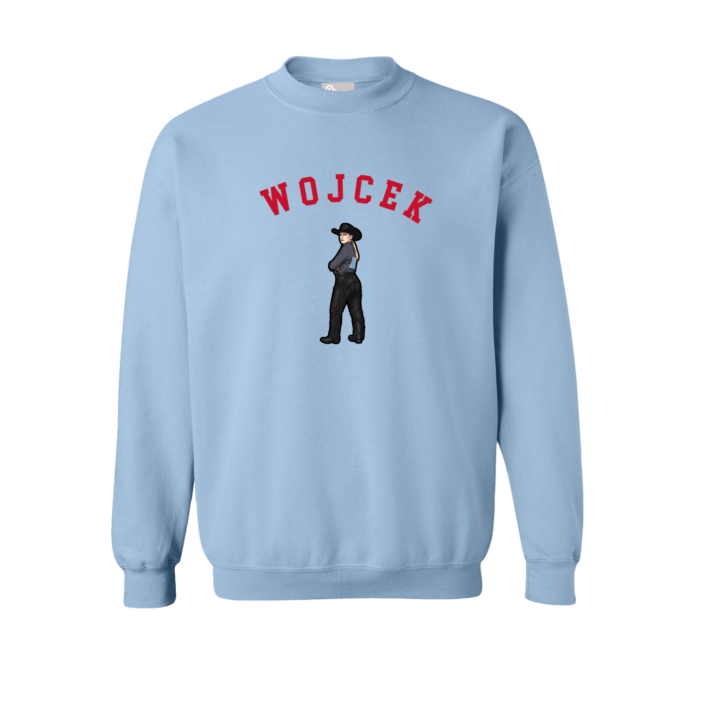 Fleece Crew — Shirsey Arch in Light Blue