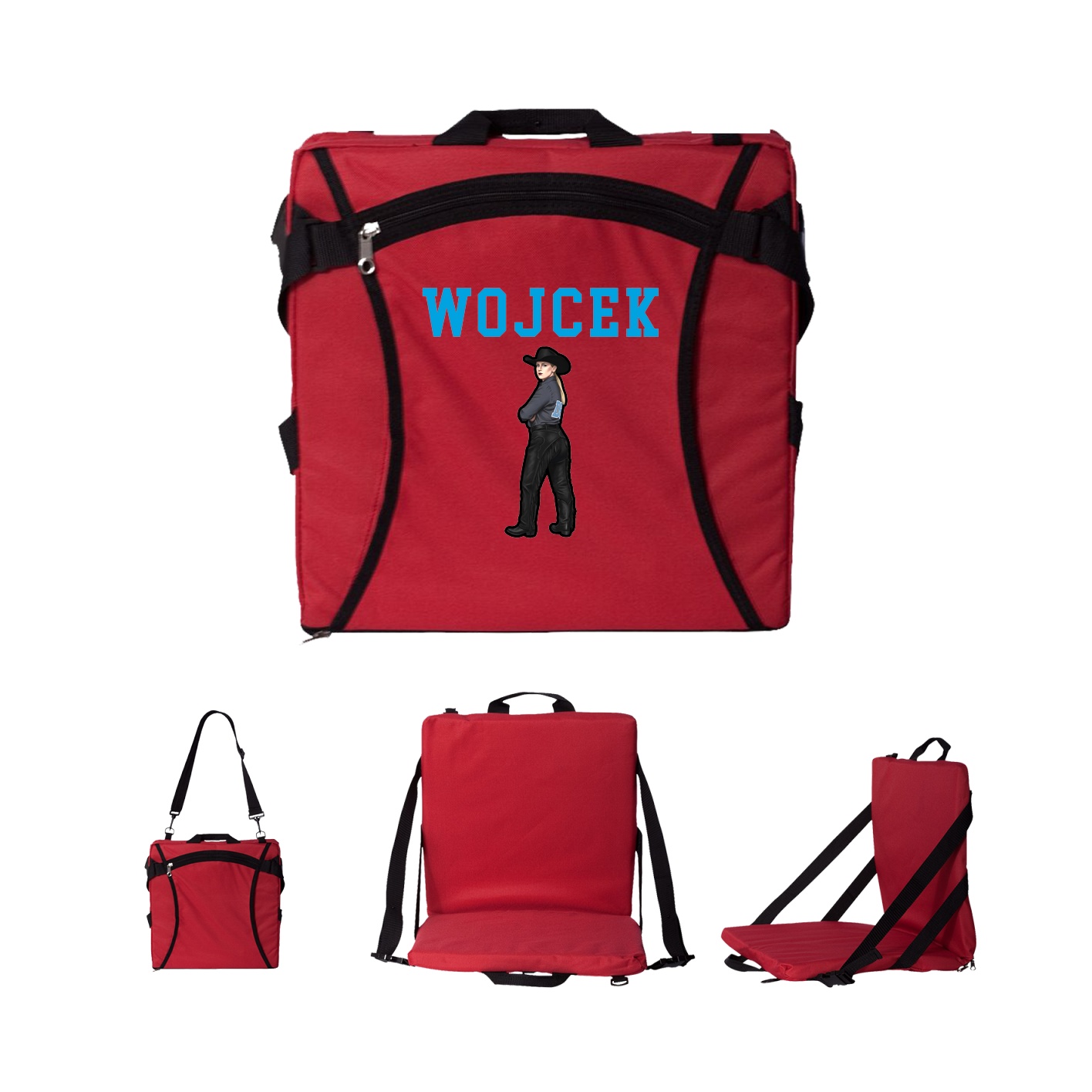Folding Stadium Seat — Shirsey in Red