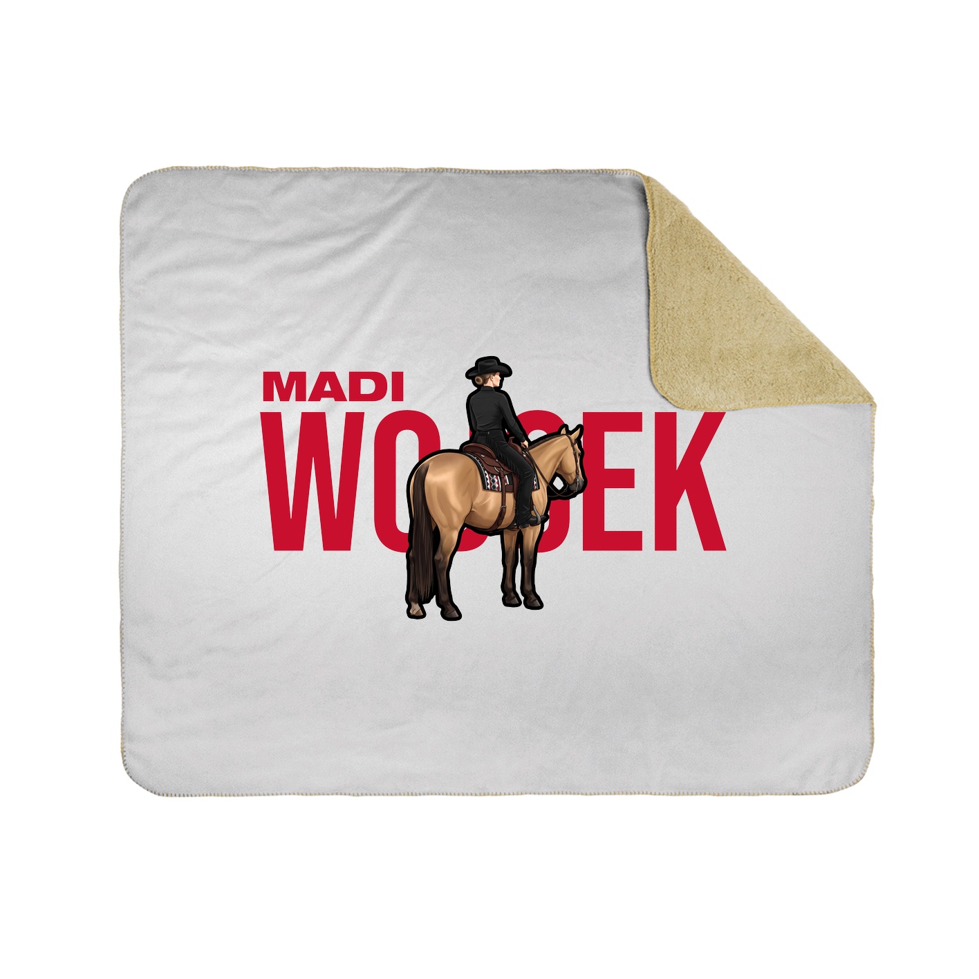 Throw Blanket — Player Name in White