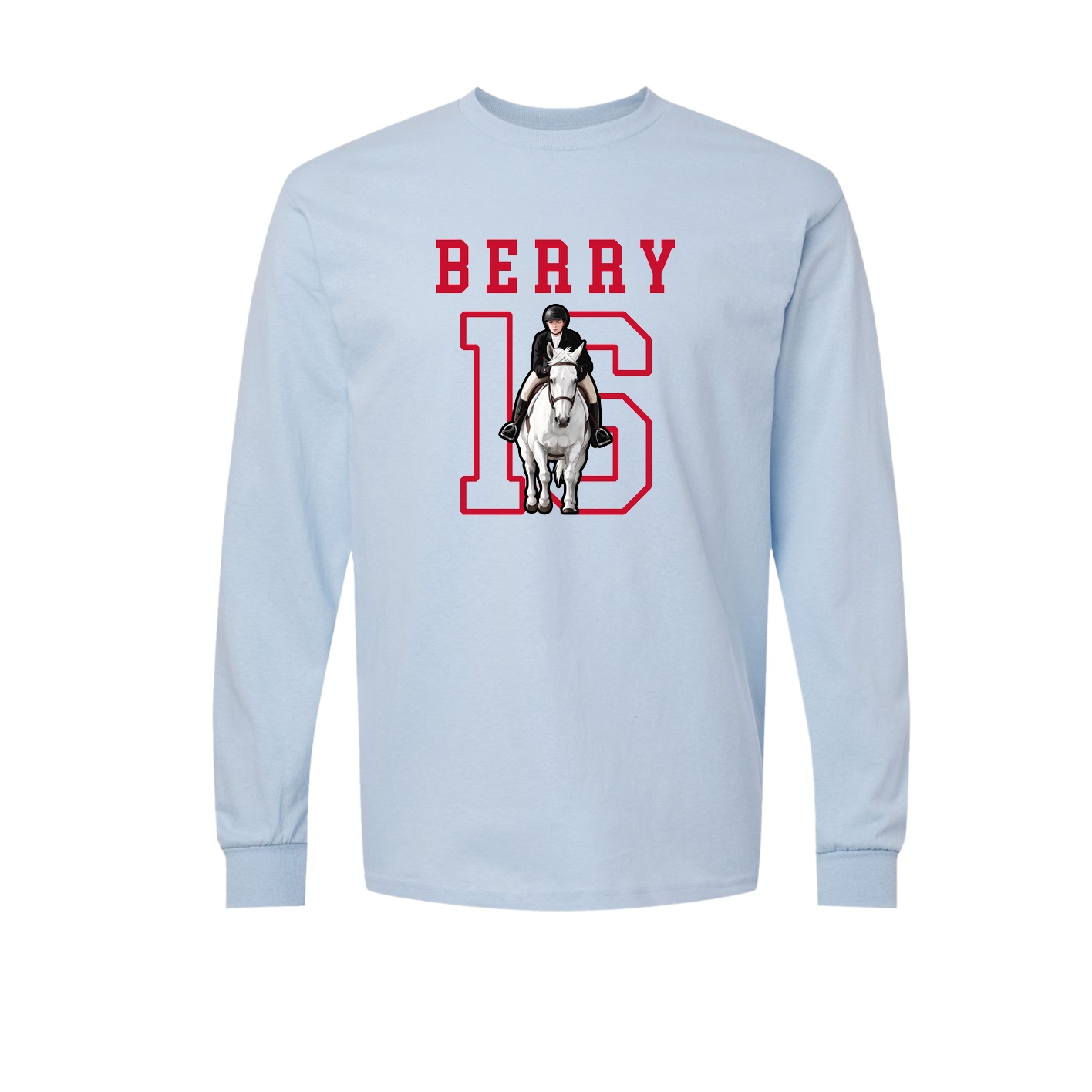 Long Sleeve Tee — Shirsey in Light Blue