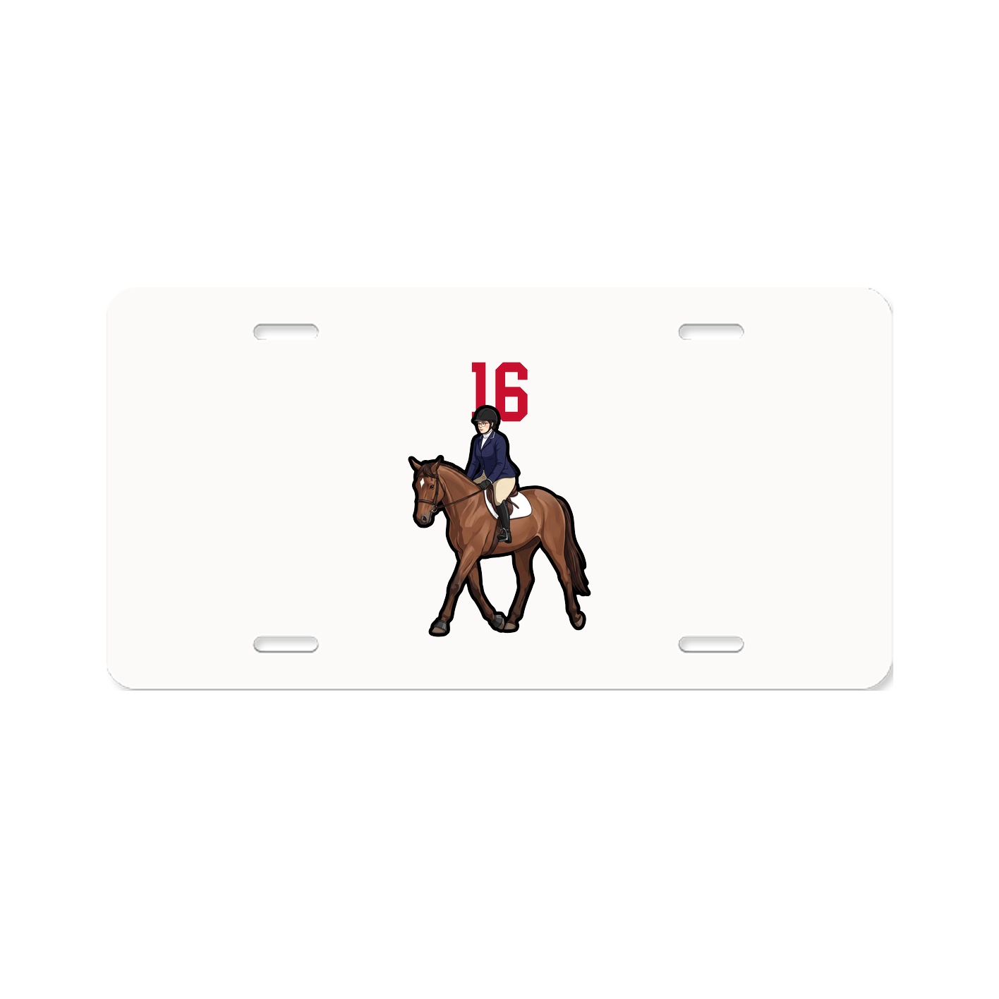 License Plate — Number Top in Classic
