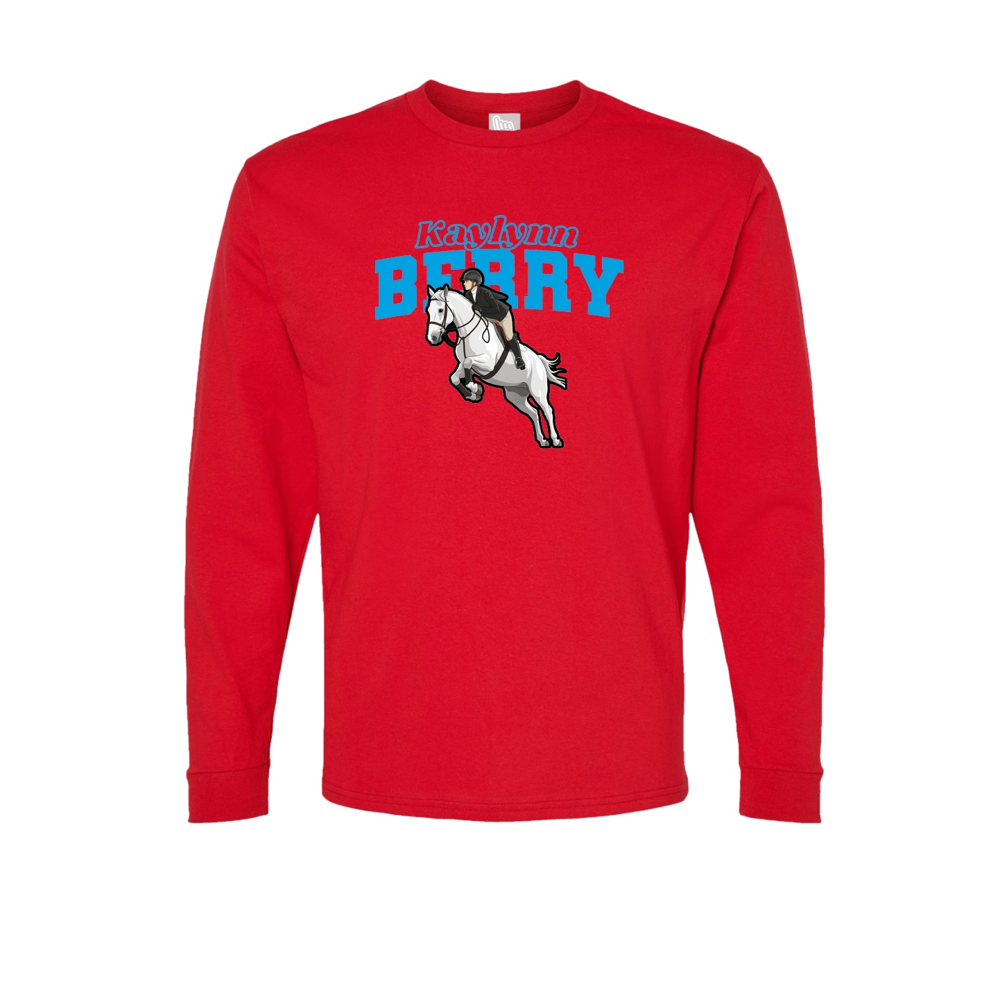 Long Sleeve Tee — Name Arch in Red