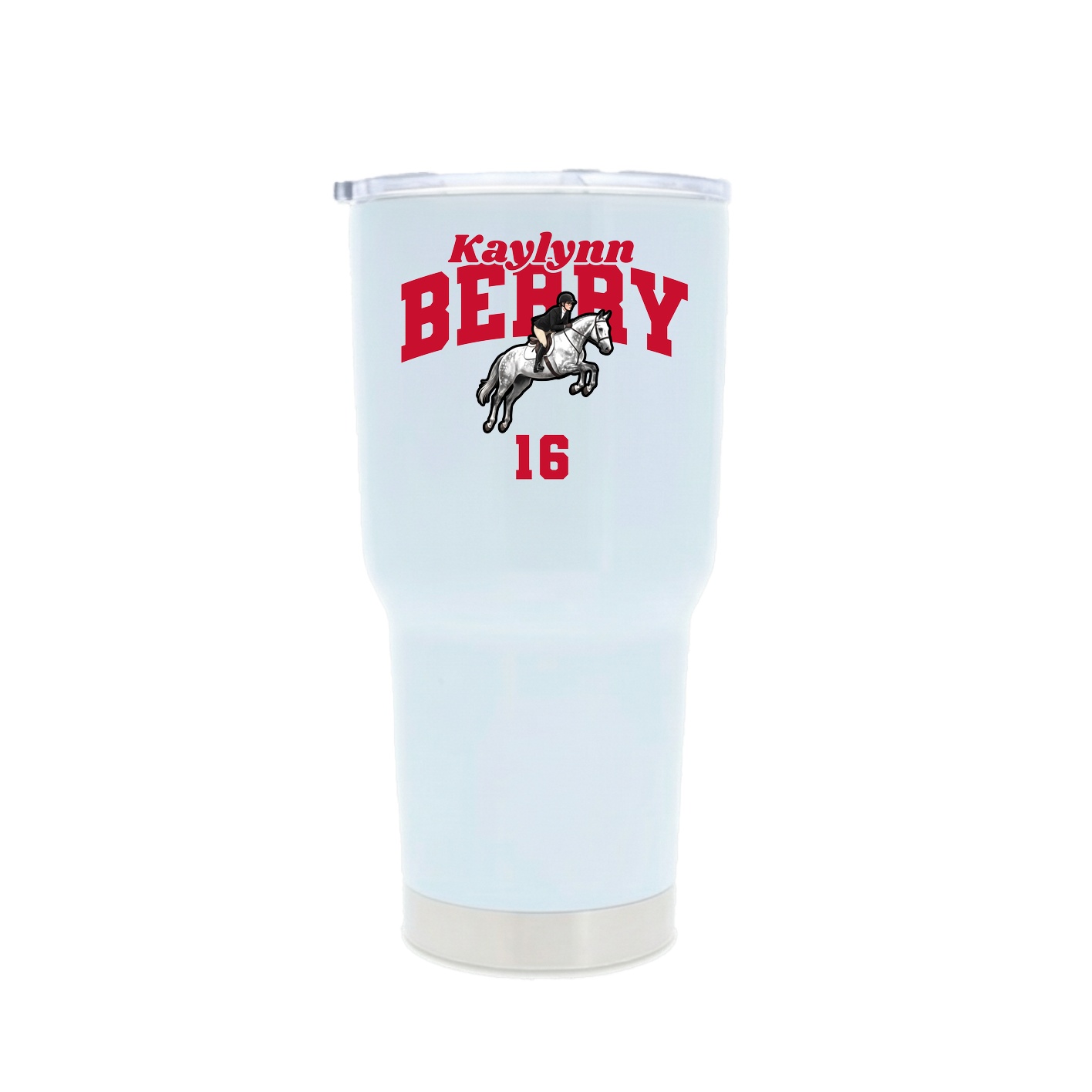 30oz Stainless Steel Tumbler — Signature Arch in White