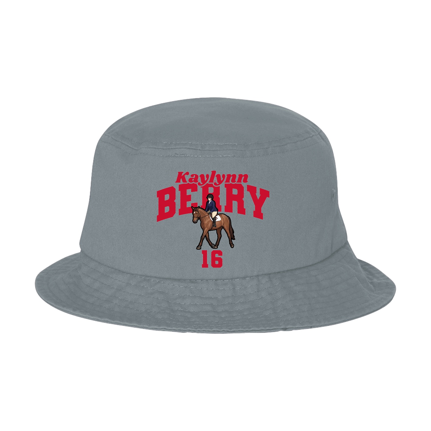 Bucket Cap — Signature Arch in Grey